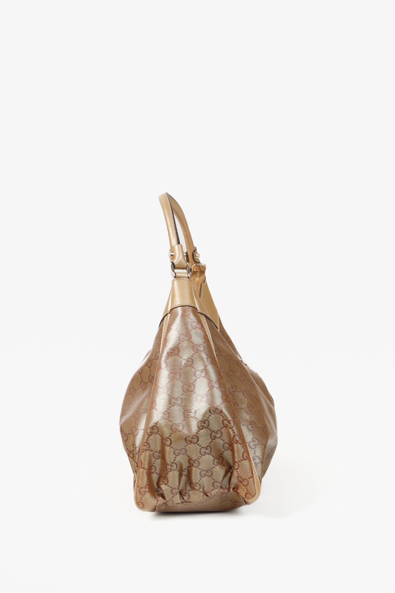 Gucci 2000s Style Metallic GG Crystal Abbey D-Ring Bag