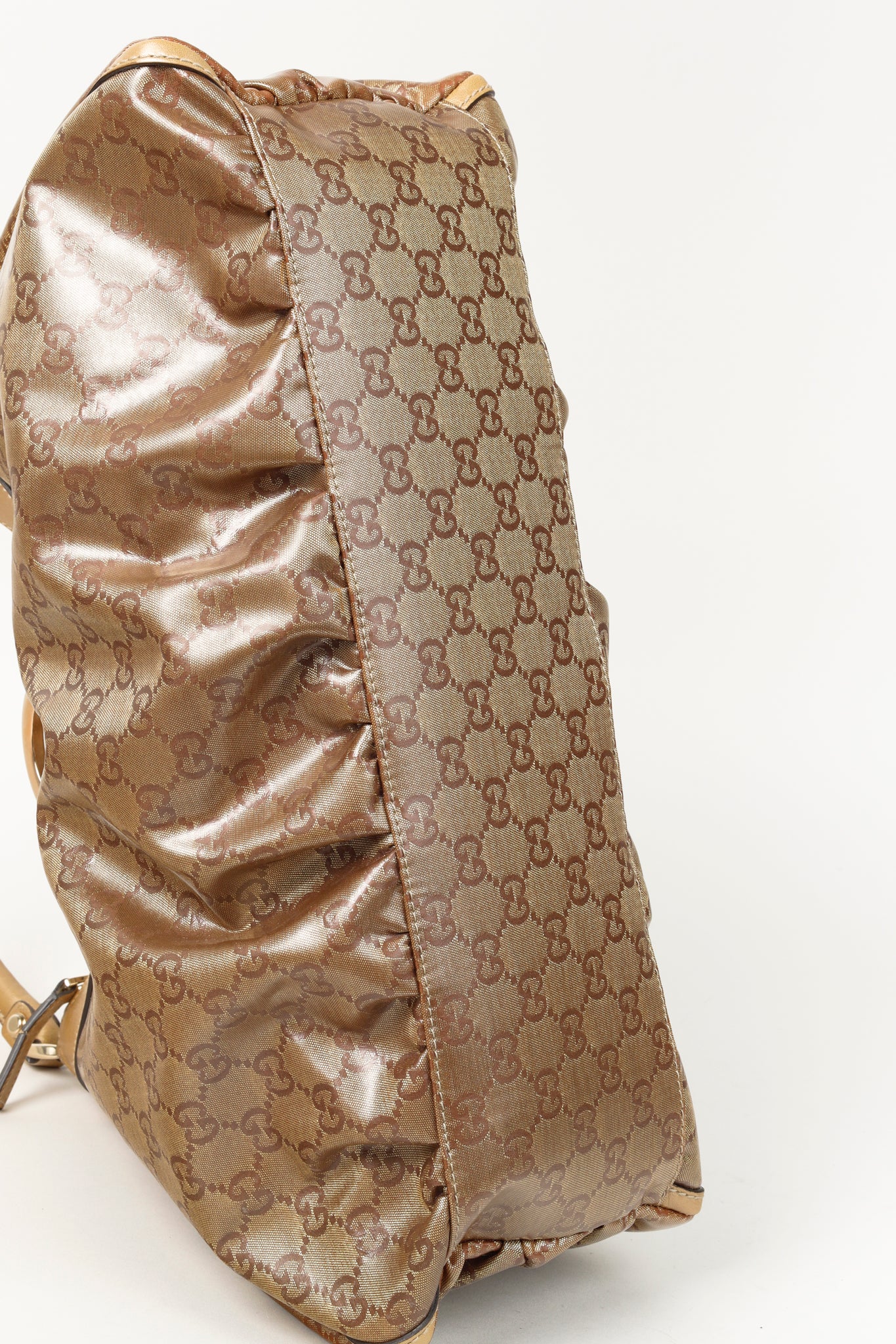 Gucci 2000s Style Metallic GG Crystal Abbey D-Ring Bag