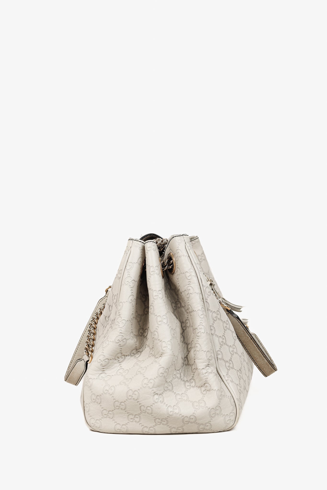 Gucci Medium Emily Off-White Guccissima Leather Shoulder Bag