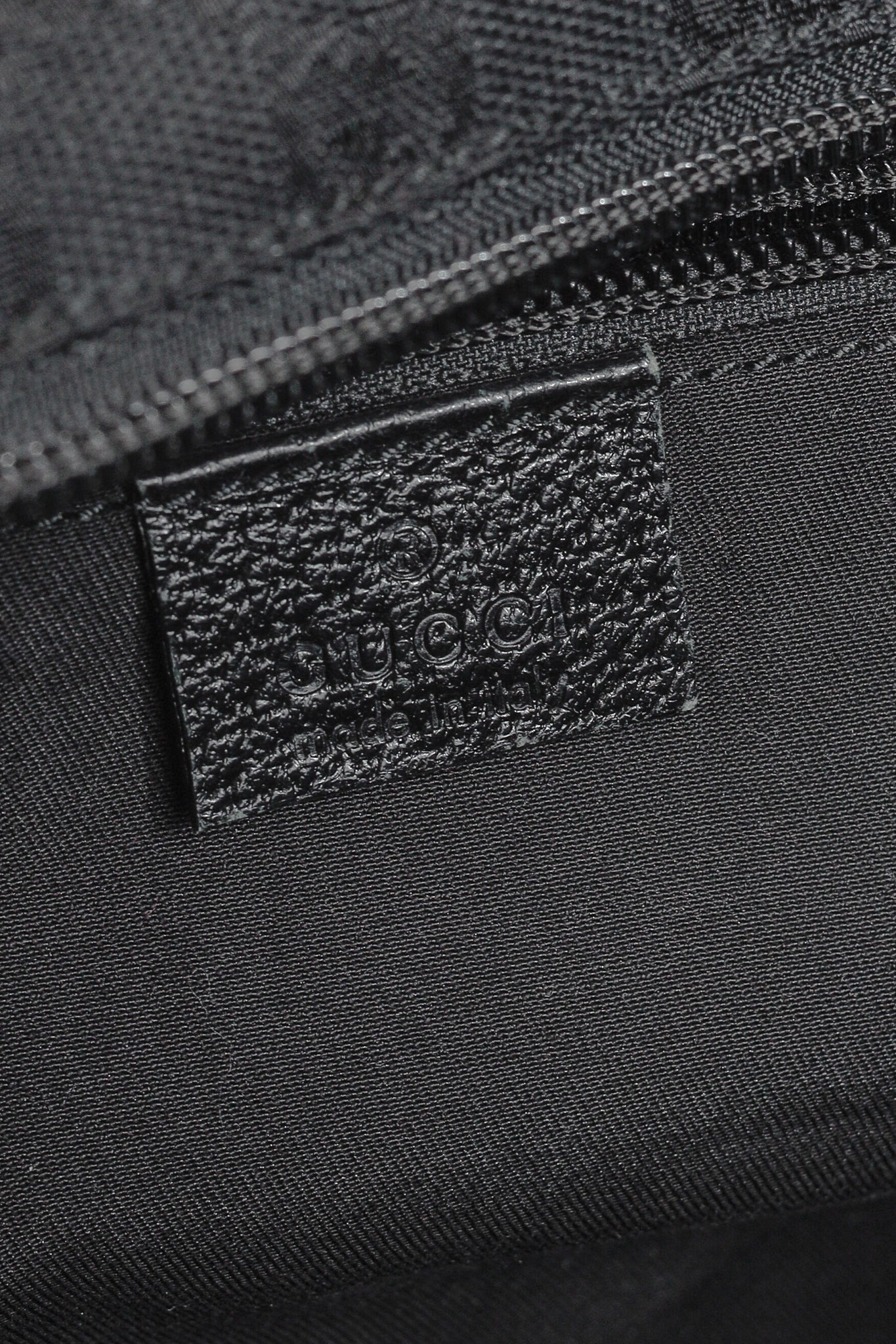Gucci Black GG Canvas Web-Strap Small Tote