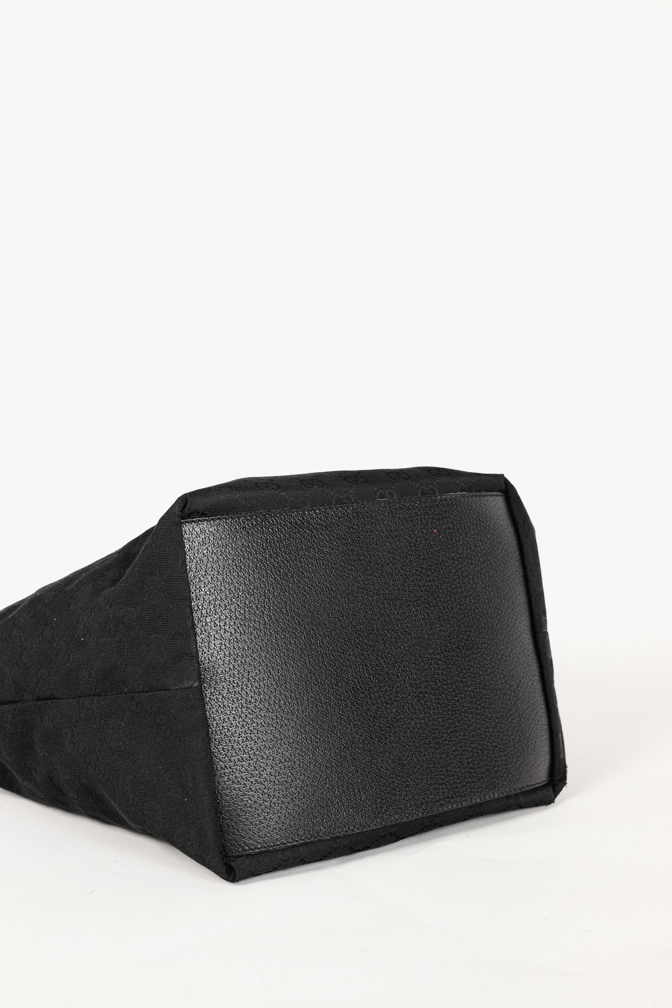 Gucci Black GG Canvas Web-Strap Small Tote