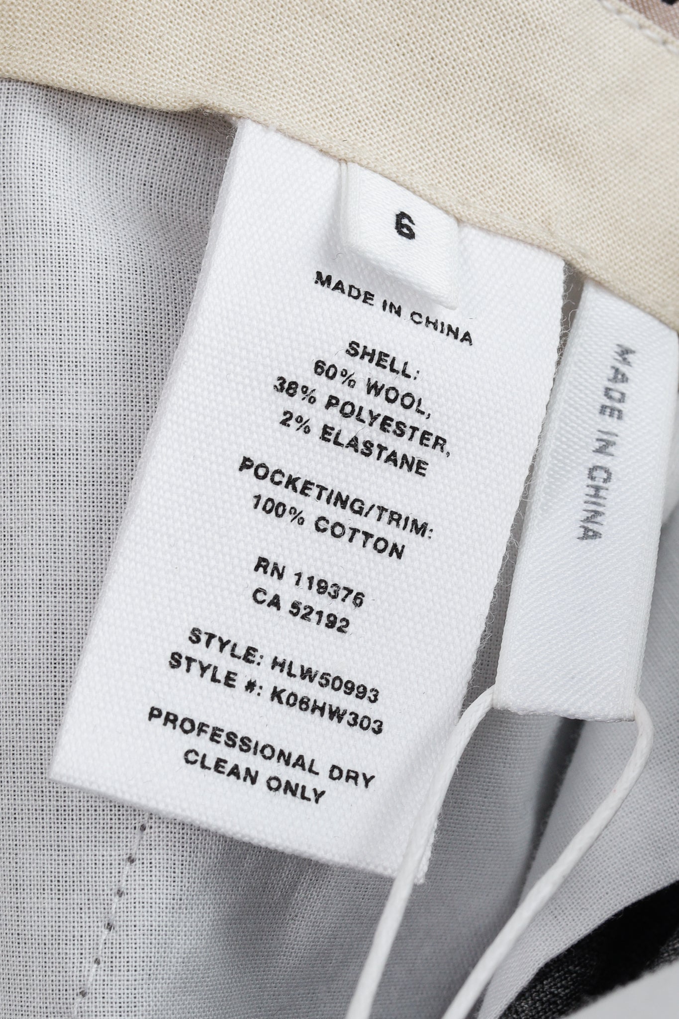 Helmut Lang AW/20 Light Grey Melange Tela Suiting Trouser Skirt