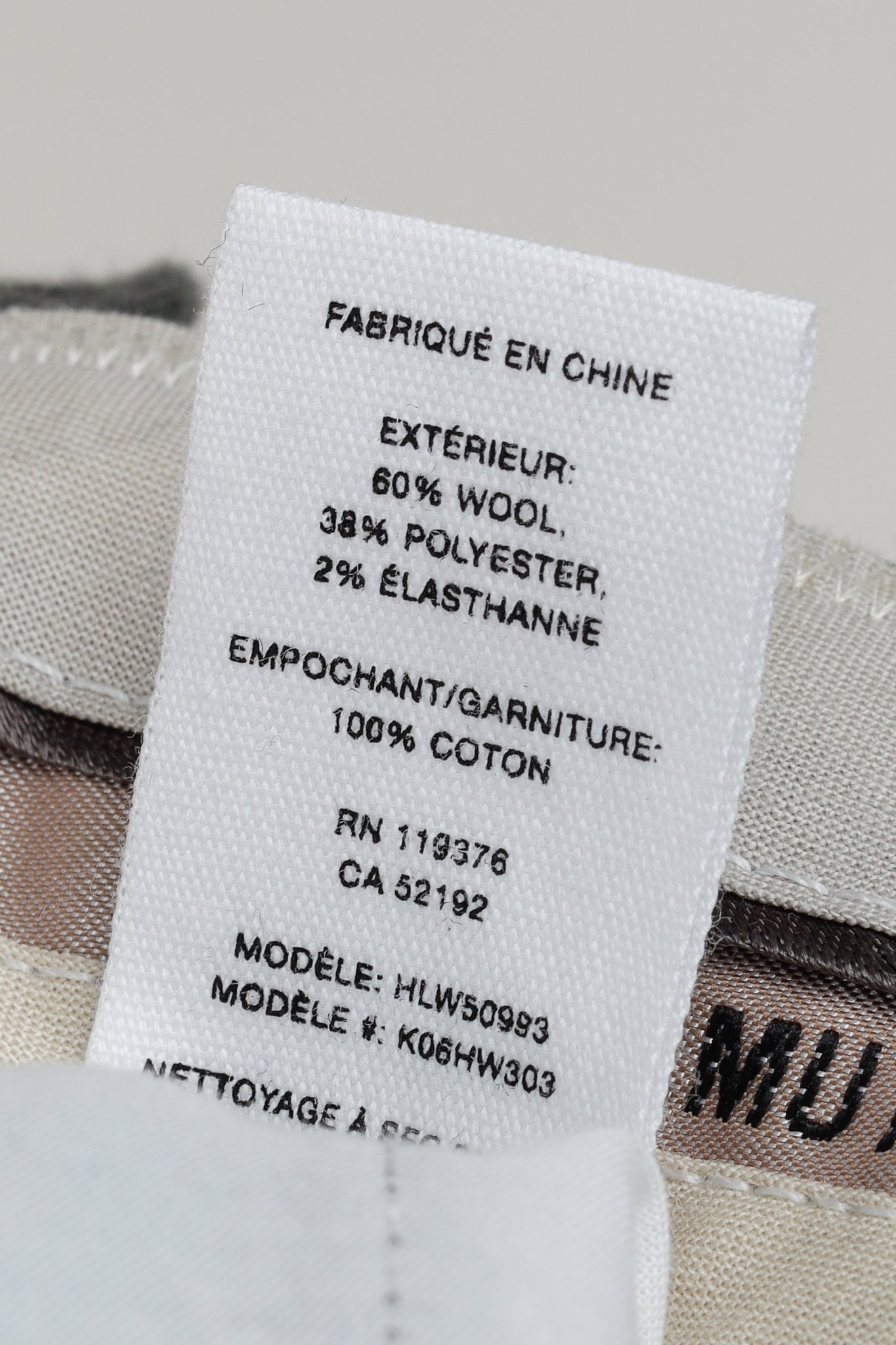 Helmut Lang AW/20 Light Grey Melange Tela Suiting Trouser Skirt