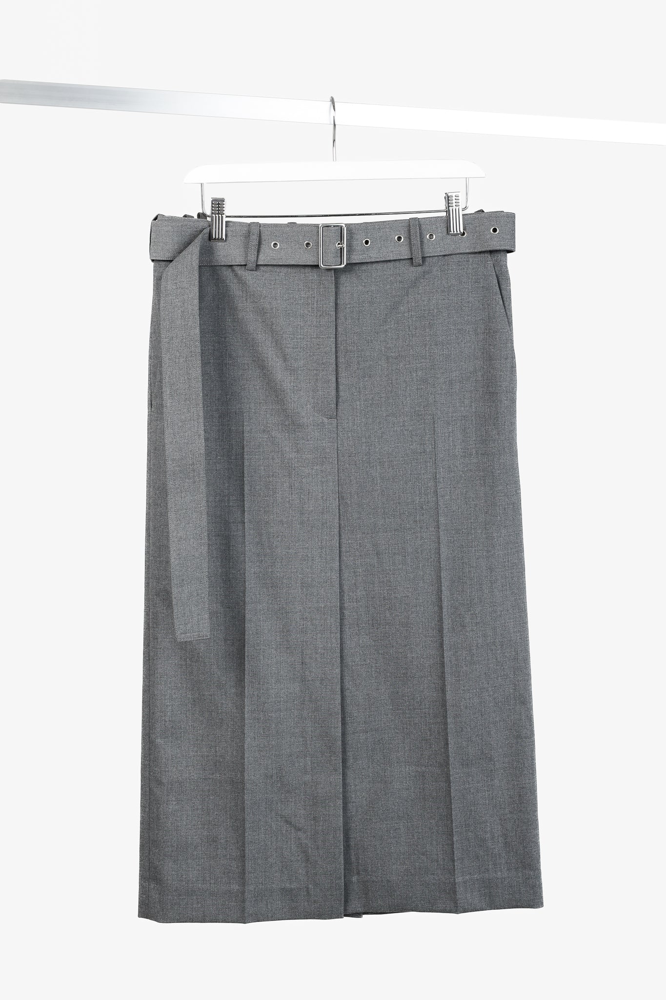 Helmut Lang AW/20 Light Grey Melange Tela Suiting Trouser Skirt