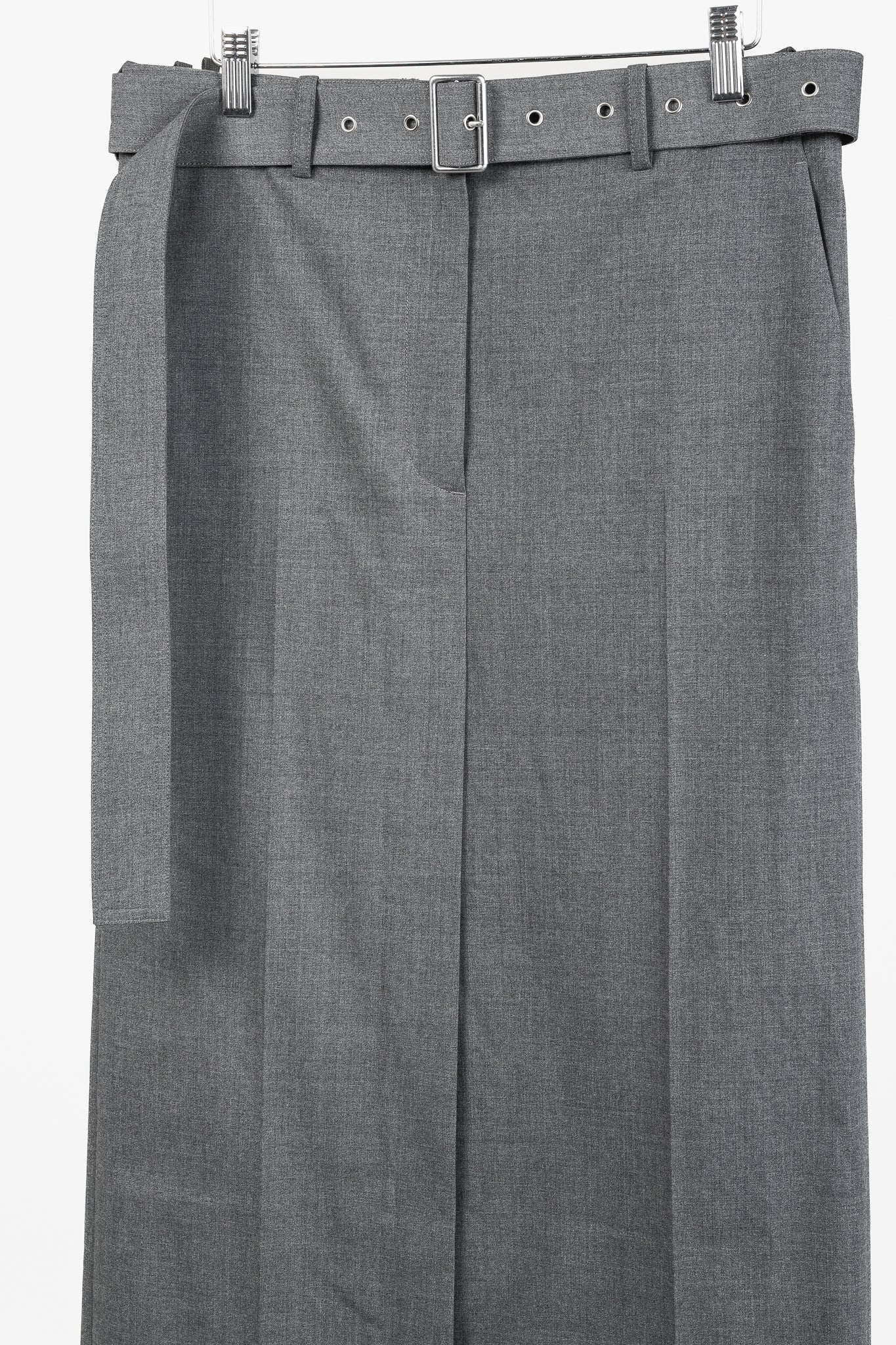 Helmut Lang AW/20 Light Grey Melange Tela Suiting Trouser Skirt