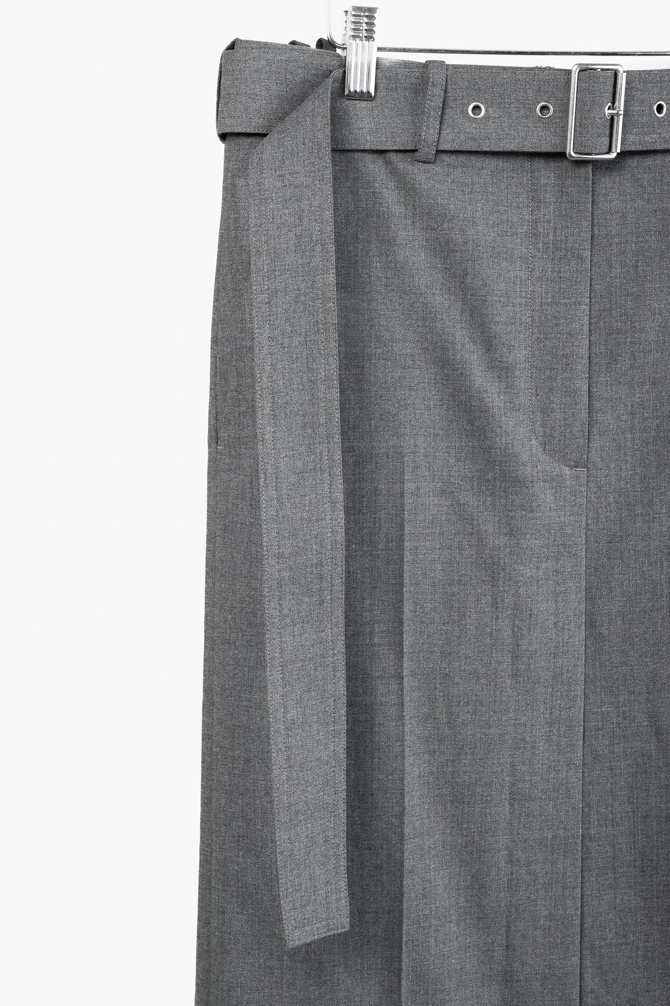 Helmut Lang AW/20 Light Grey Melange Tela Suiting Trouser Skirt