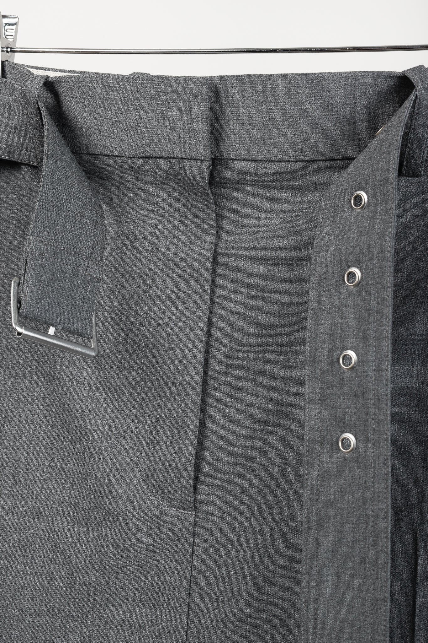 Helmut Lang AW/20 Light Grey Melange Tela Suiting Trouser Skirt