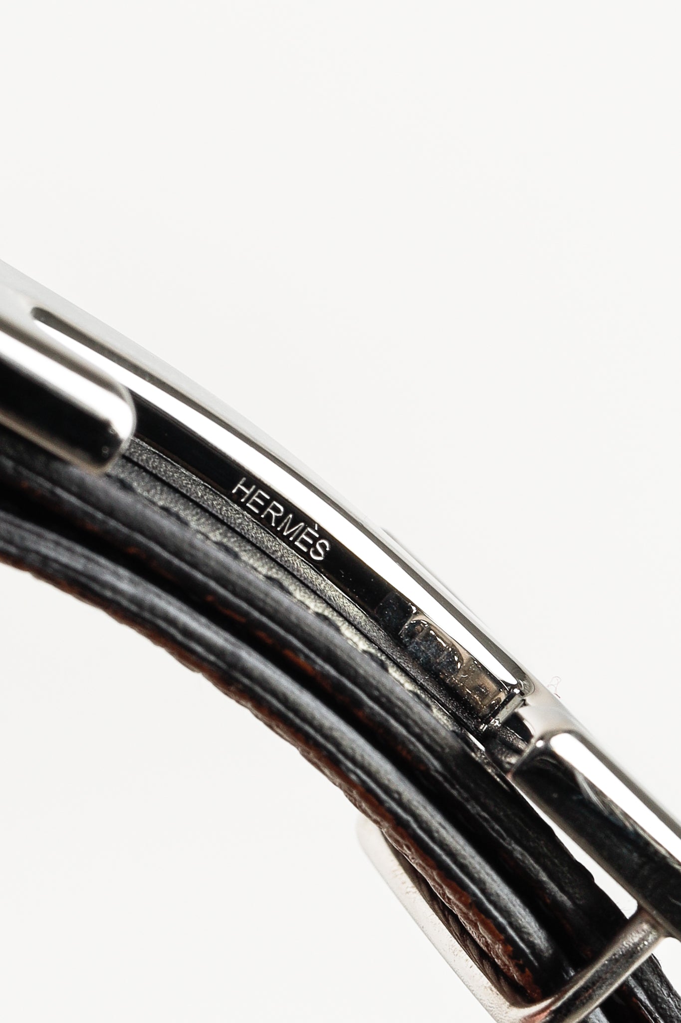 Hermes Reversible Black & Brown "H"-Buckle Leather Belt