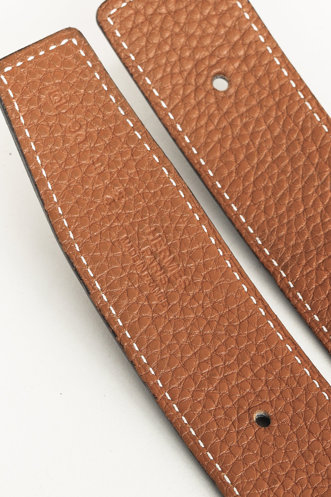Hermes Reversible Black & Brown "H"-Buckle Leather Belt