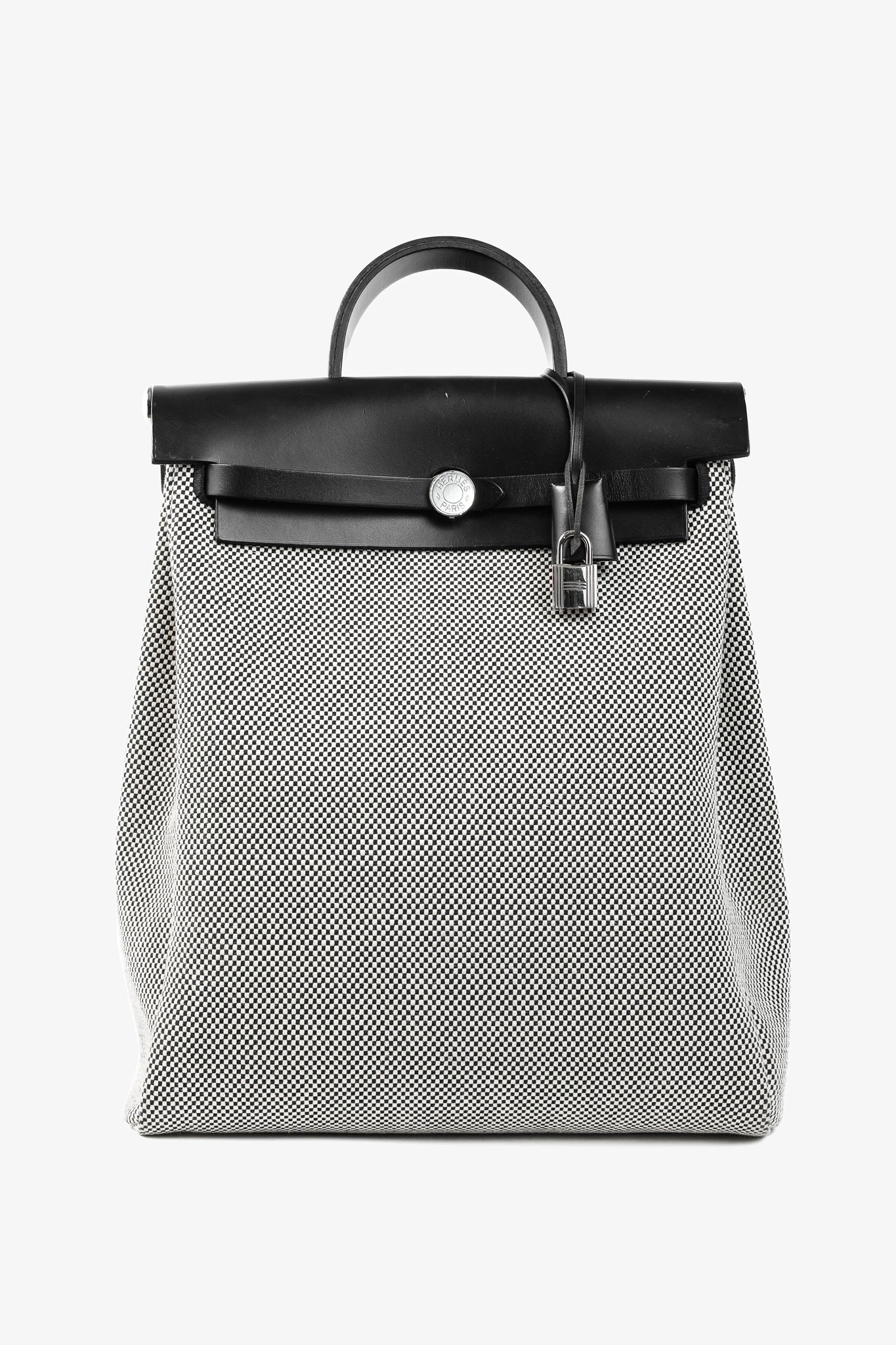 HERMES◆ Herbag a dos Zip retourne Ecru/Beige◆ Hermes Herbag a Dos Zip Retourné Backpack | Bragmybag