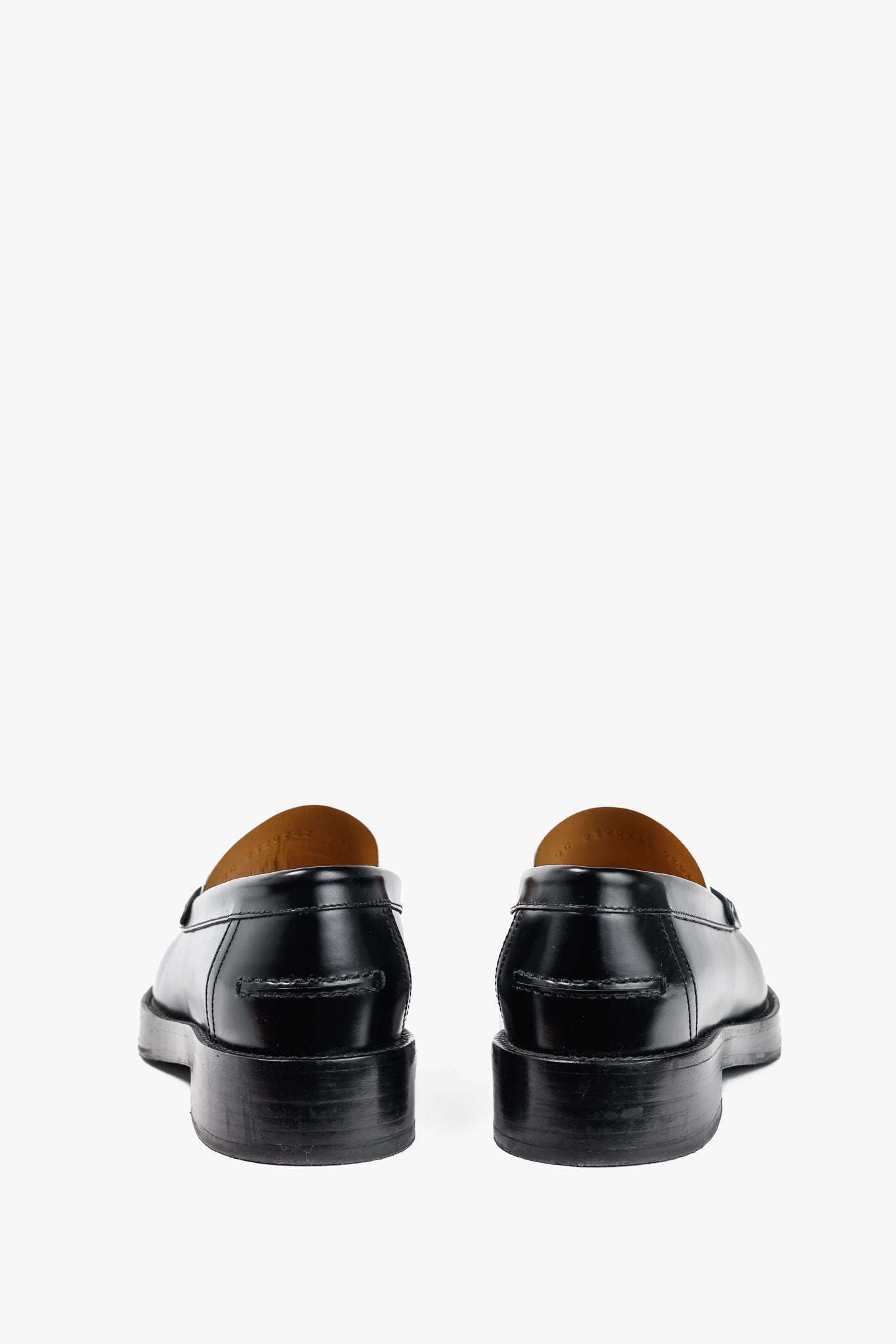 Hermes Hour Noir & Blanc Glazed Calfskin "H" Loafers