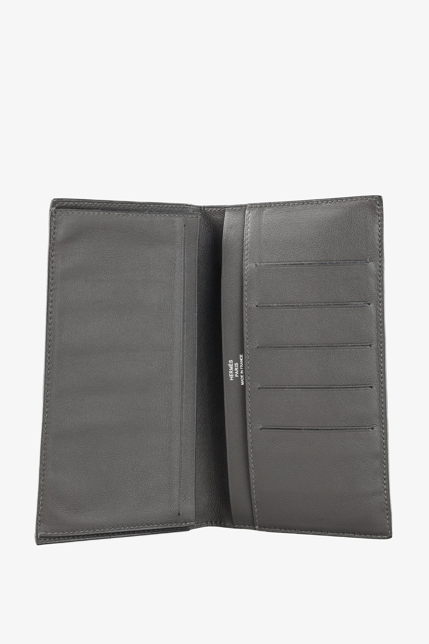 Hermes Citizen Twill Etain Long Portefeuille Wallet