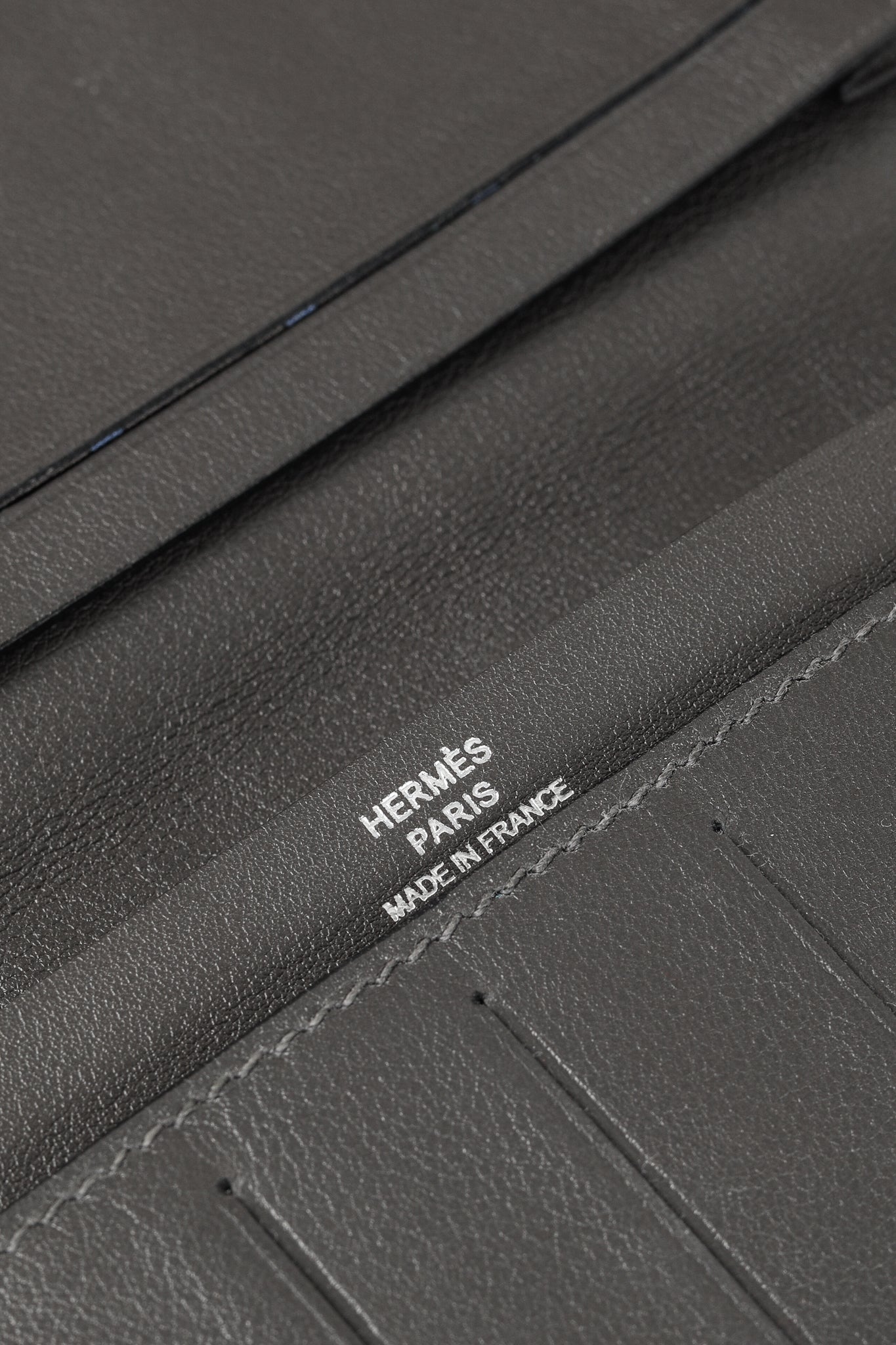 Hermes Citizen Twill Etain Long Portefeuille Wallet