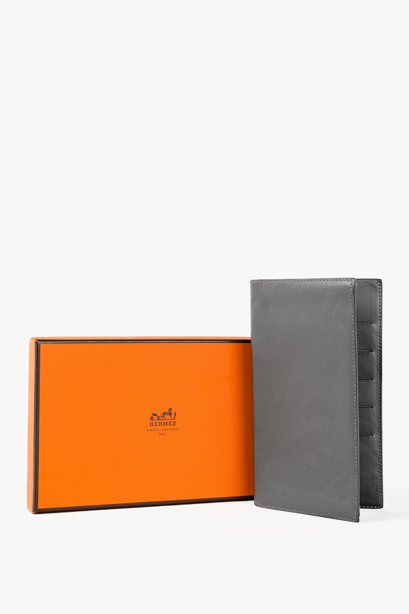 Hermes Citizen Twill Etain Long Portefeuille Wallet