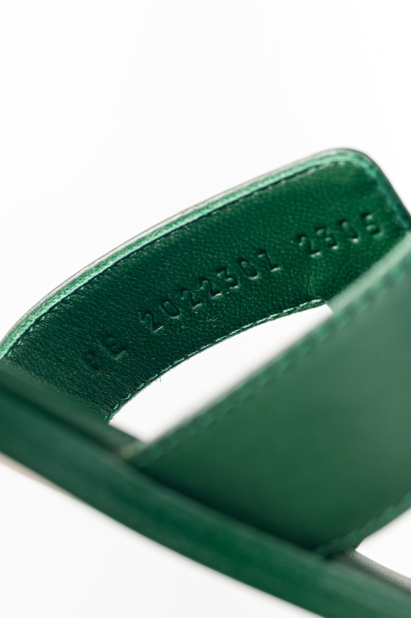 Hermes Oran Vert Electrique Calfskin H-Strap Sandals