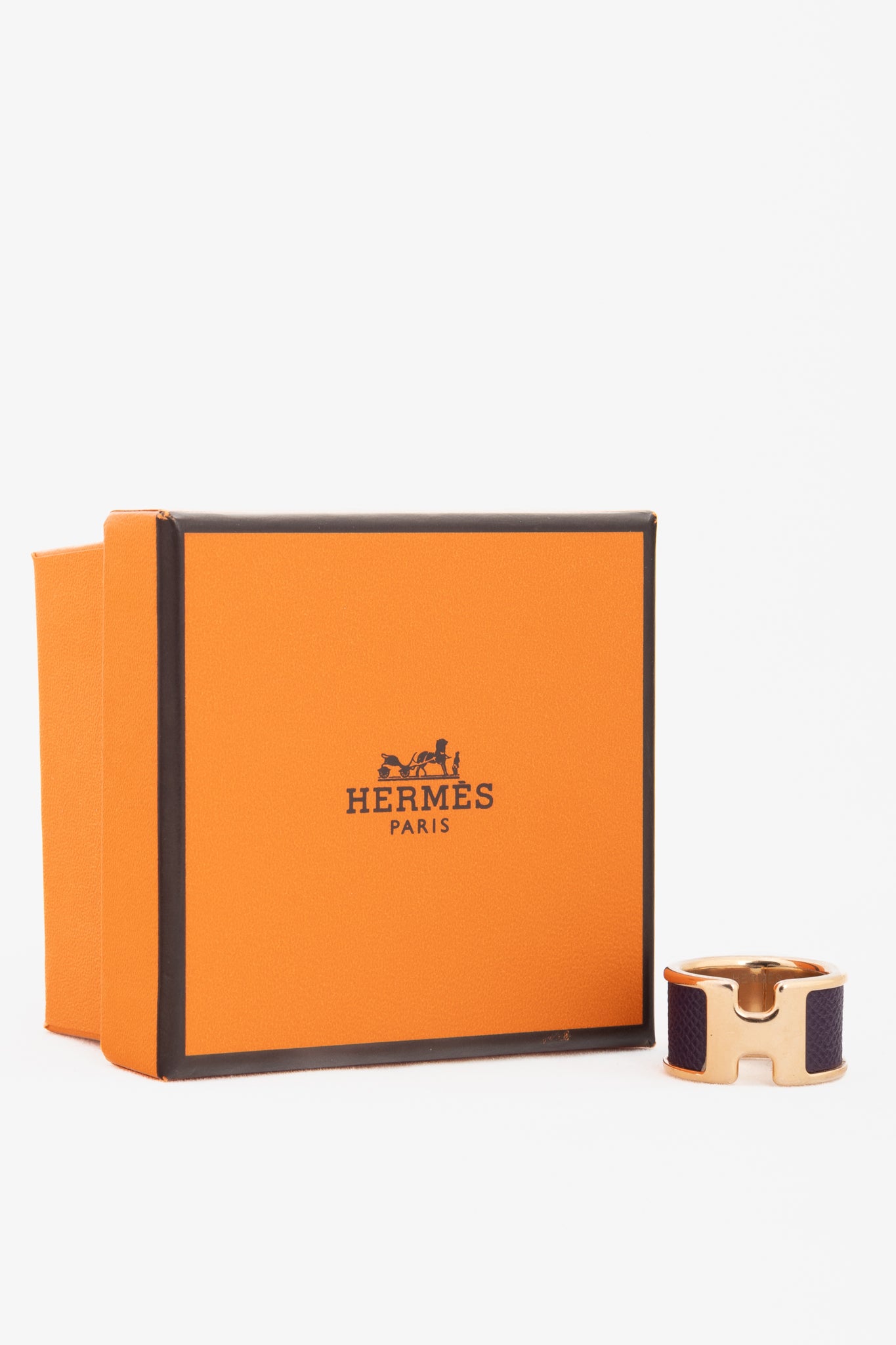 Hermes Olympe Large Model Cassis Madame Calfskin GHW Ring