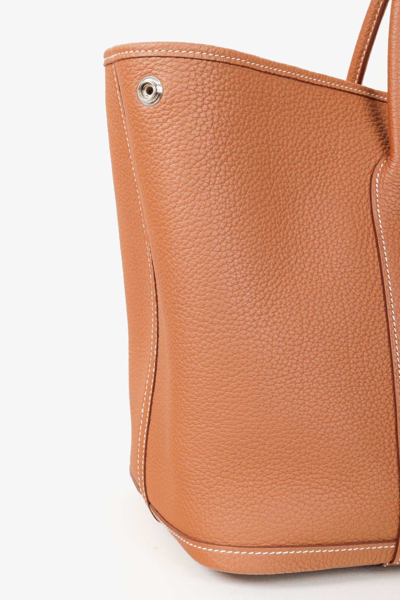 Hermes Gold Negonda Garden Party 36 Brown Leather Tote