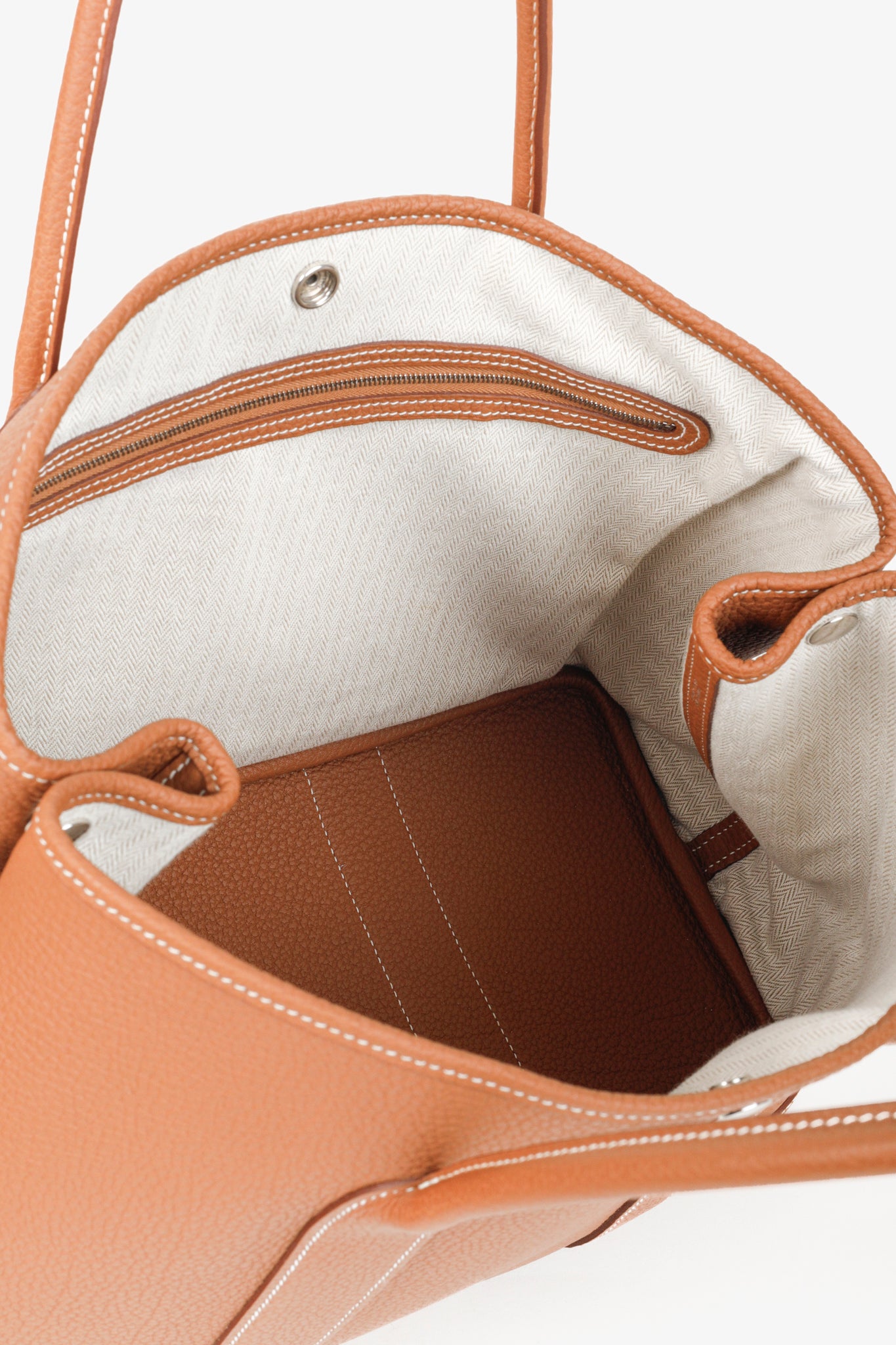 Hermes Gold Negonda Garden Party 36 Brown Leather Tote