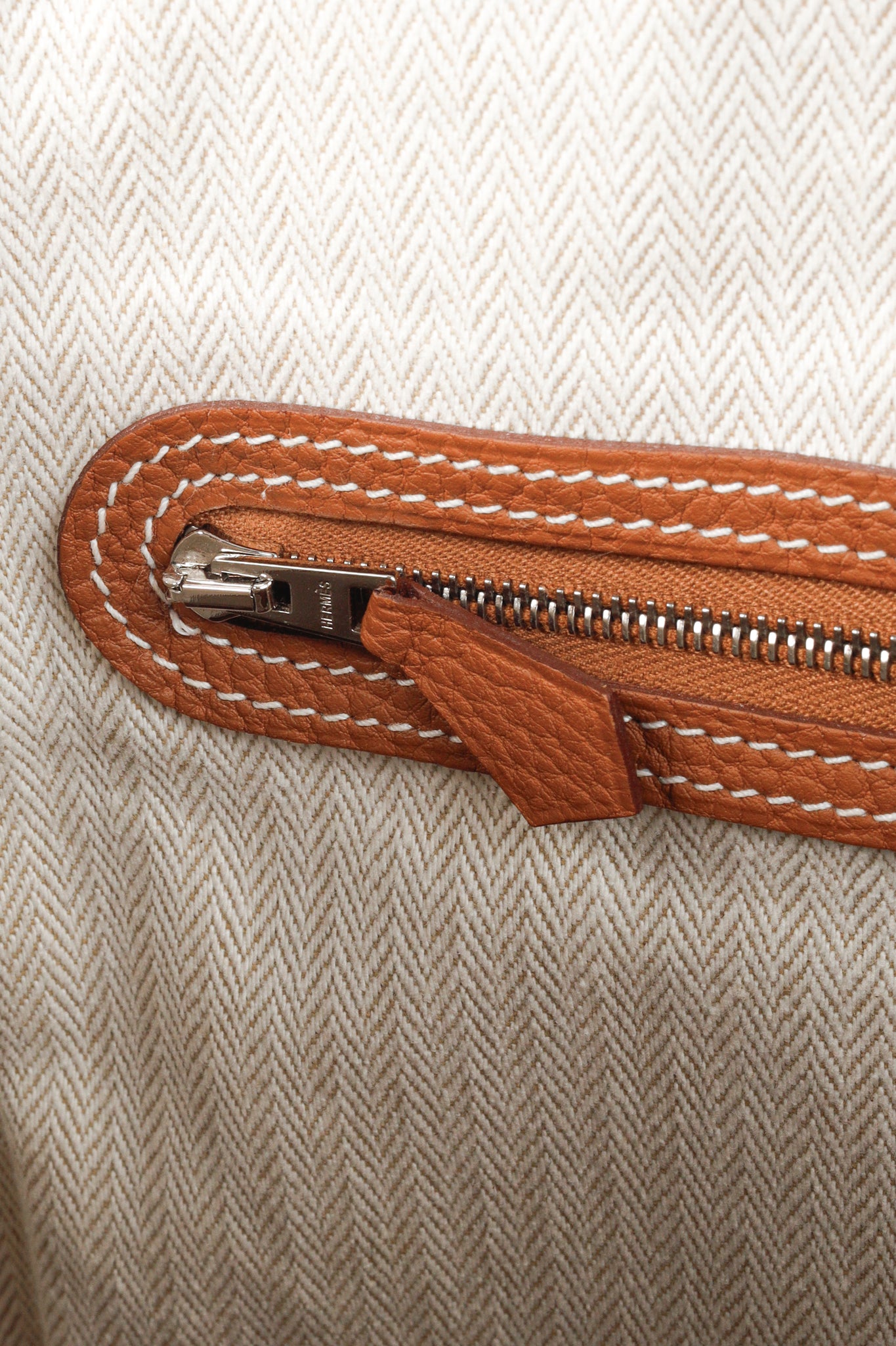 Hermes Gold Negonda Garden Party 36 Brown Leather Tote