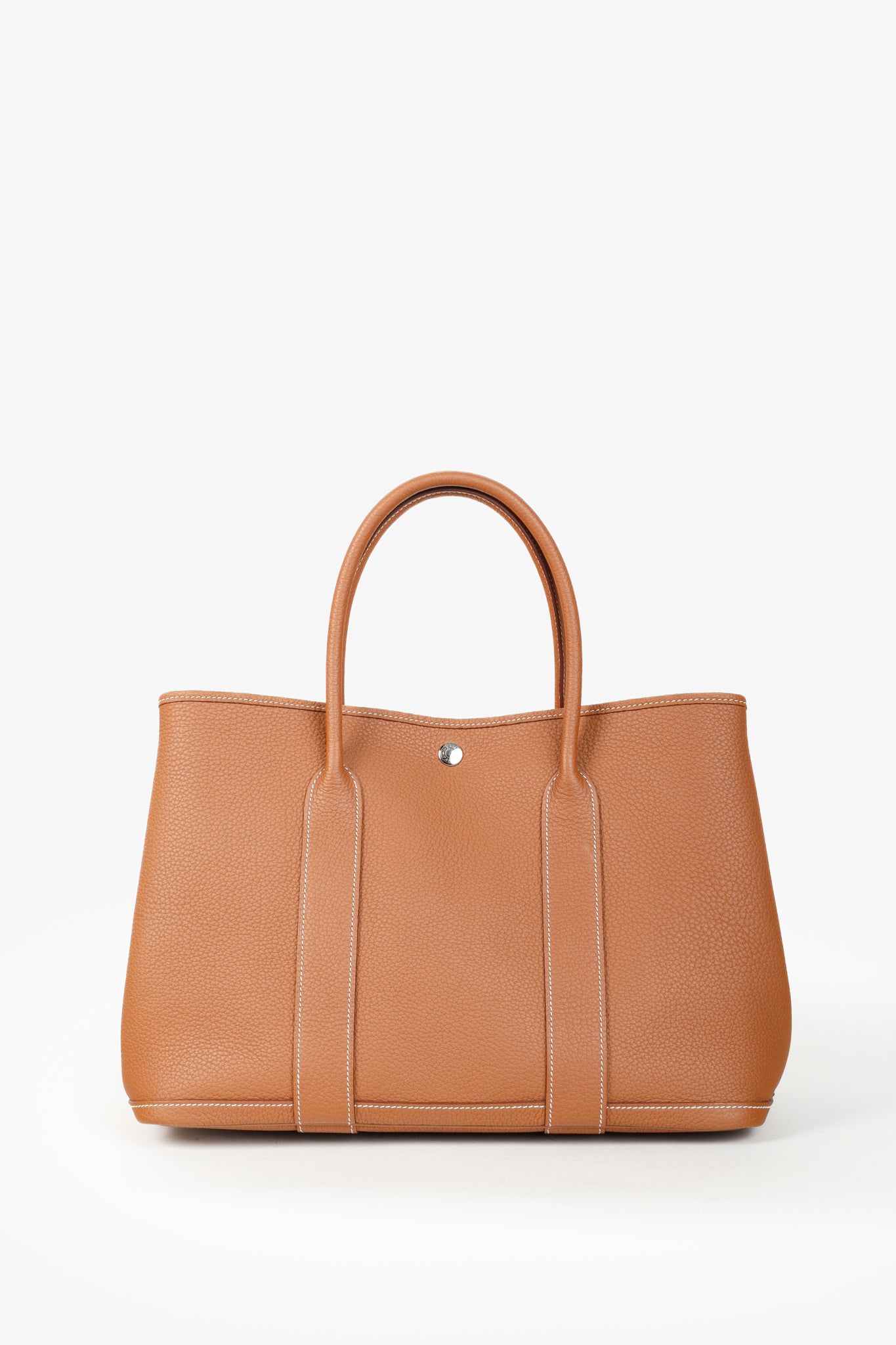 Hermes Gold Negonda Garden Party 36 Brown Leather Tote