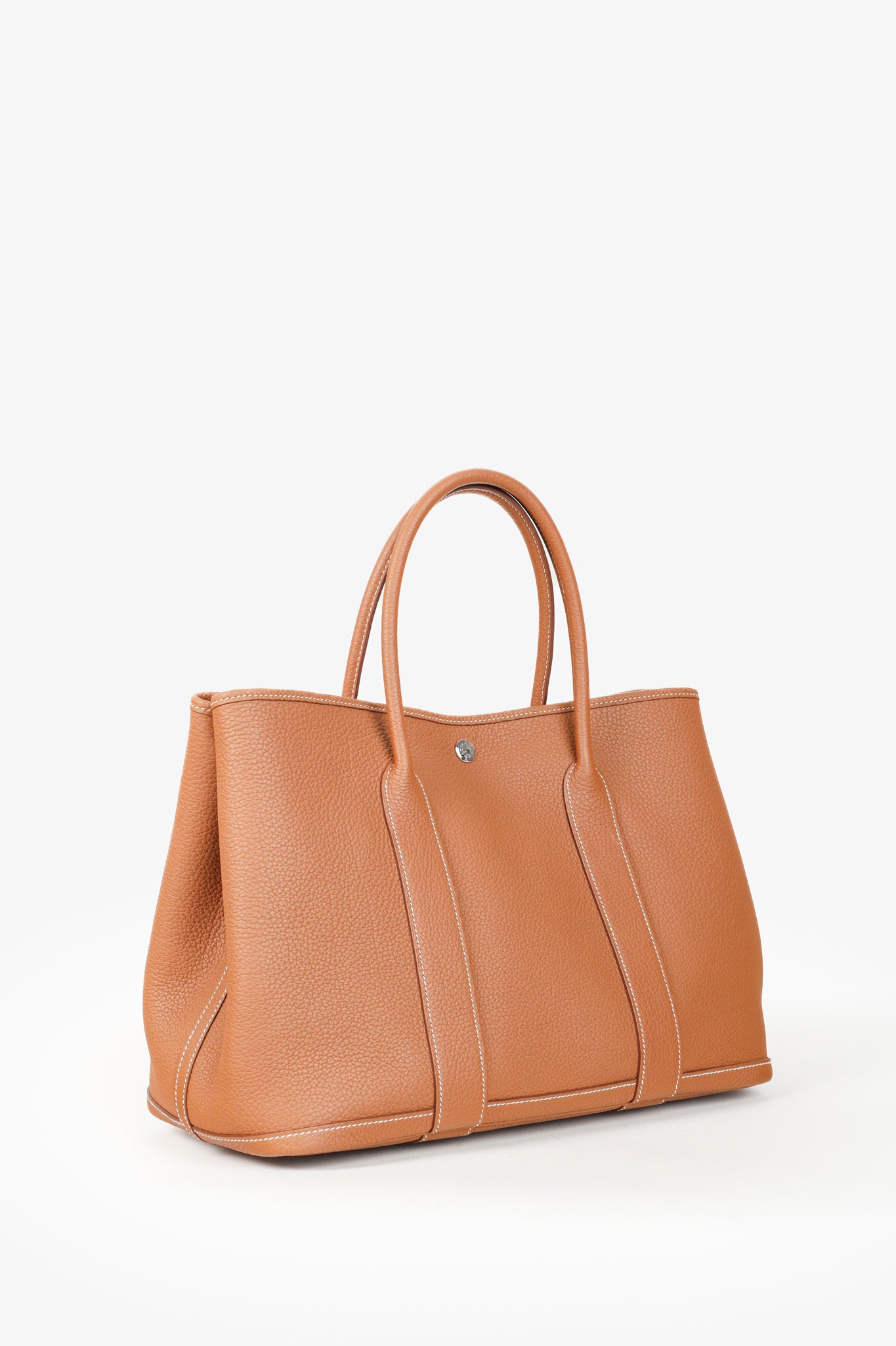 Hermes Gold Negonda Garden Party 36 Brown Leather Tote