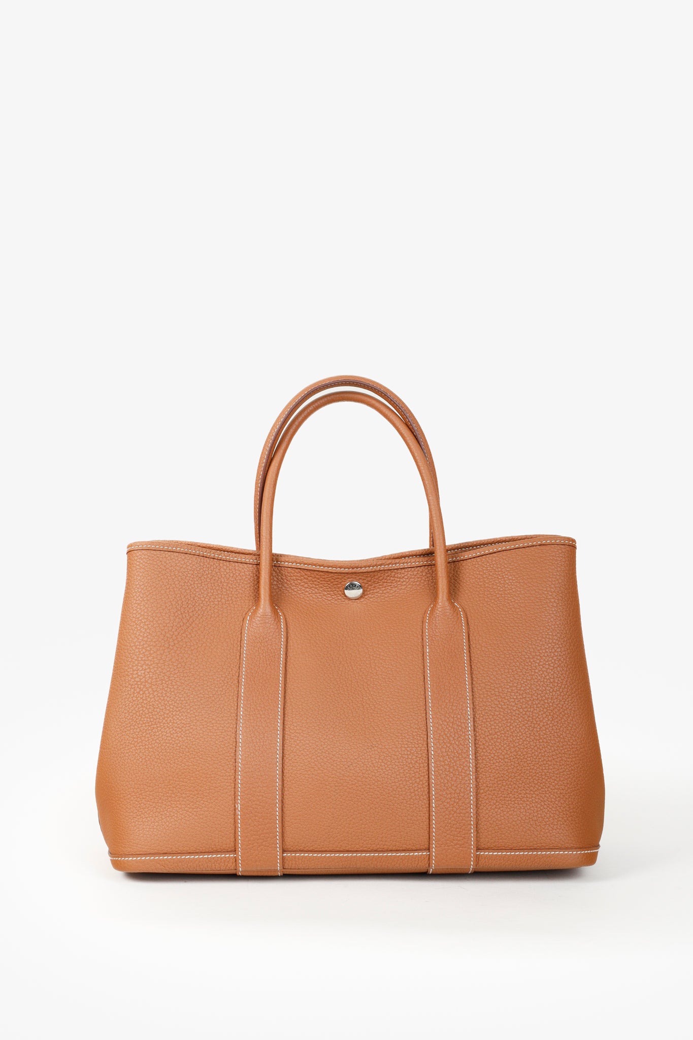 Hermes Gold Negonda Garden Party 36 Brown Leather Tote