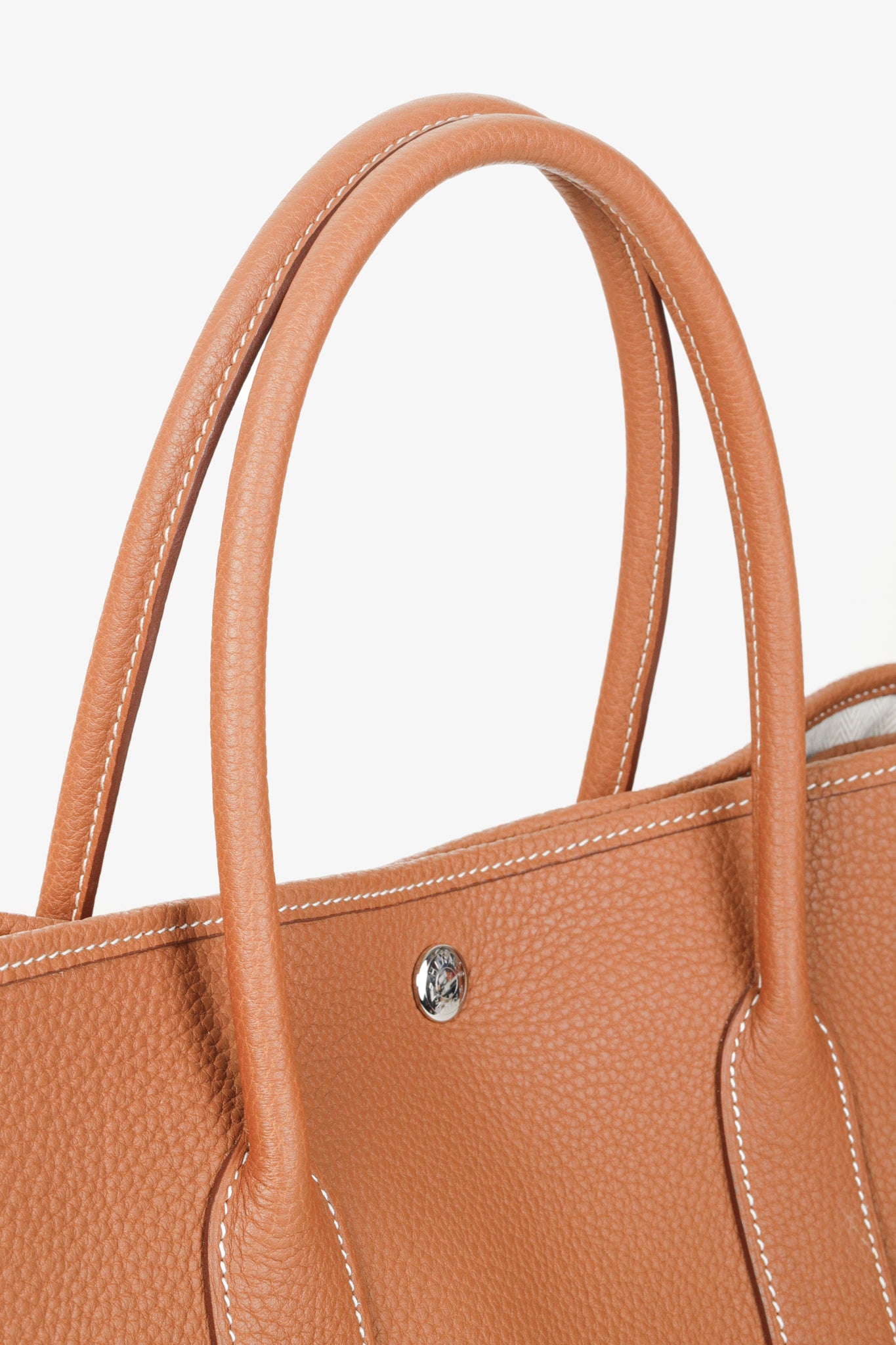 Hermes Gold Negonda Garden Party 36 Brown Leather Tote