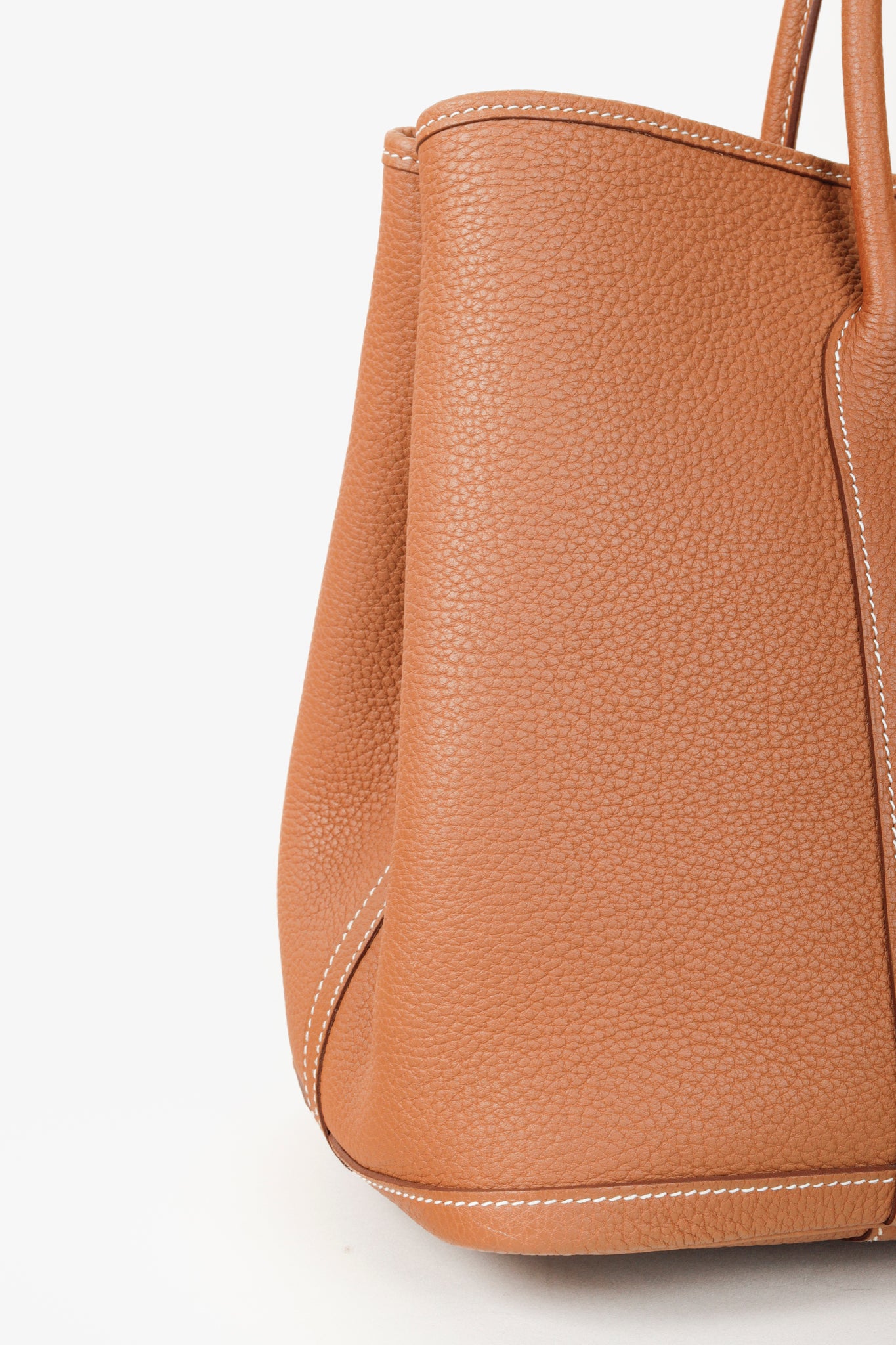 Hermes Gold Negonda Garden Party 36 Brown Leather Tote