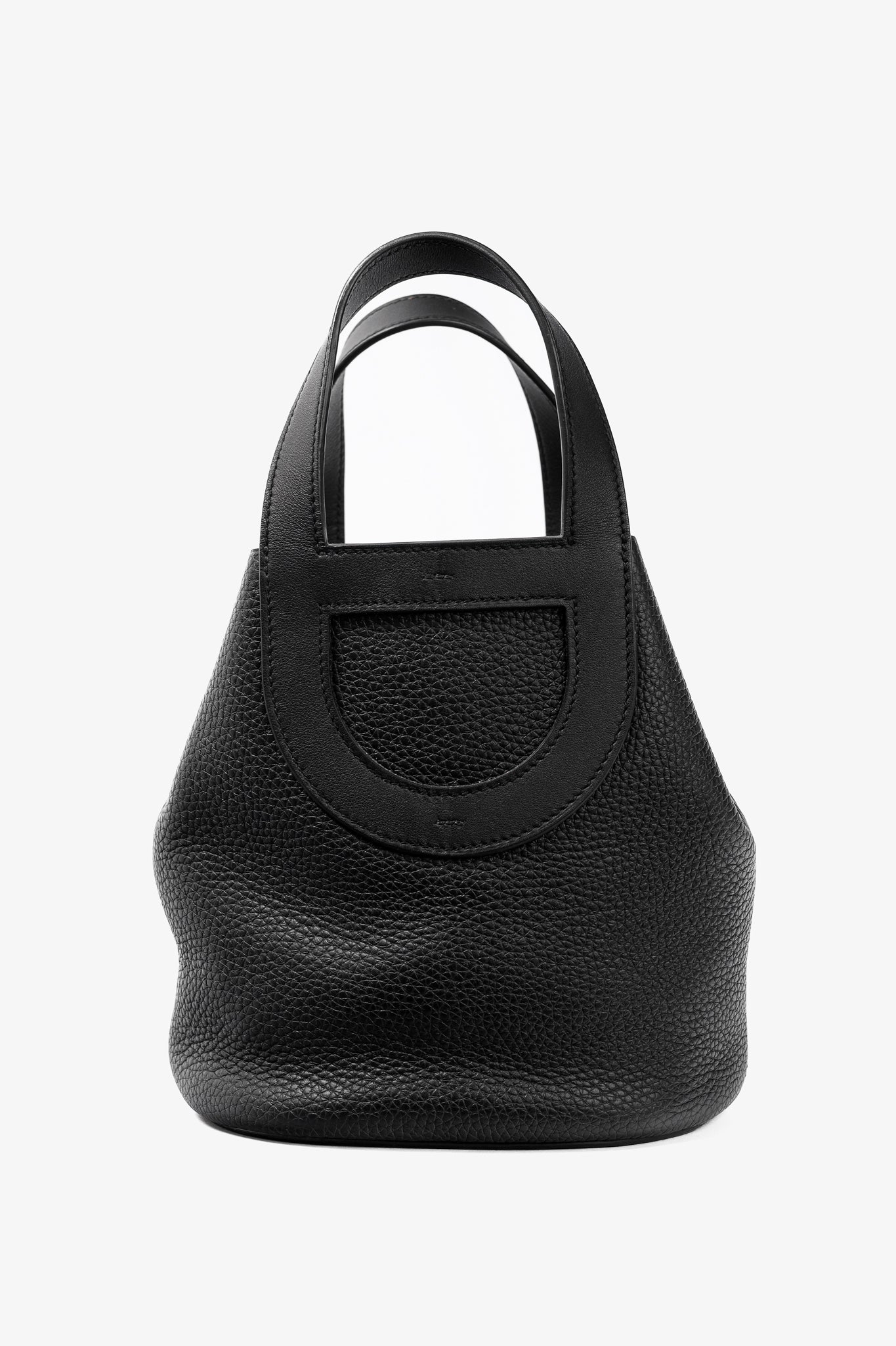 Hermes In-the-Loop 18 Noir Taurillon Clemence & Swift Calfskin Tote