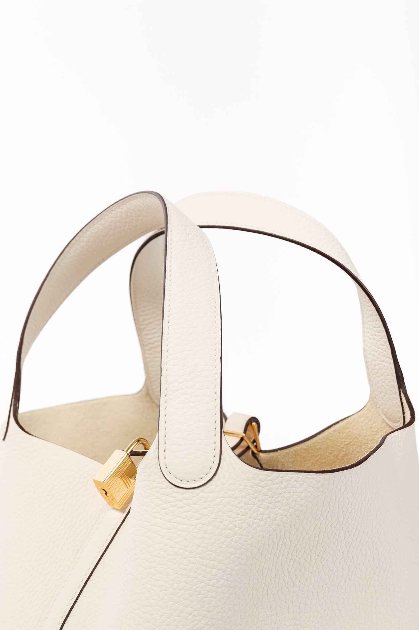 Hermes Picotin Lock 22 Nata Taurillon Clemence Leather Tote