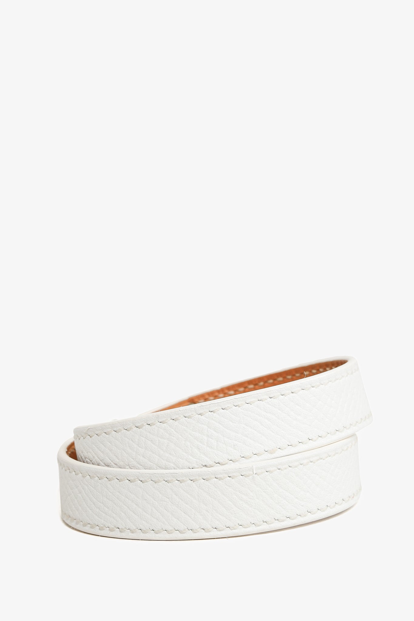 Hermes Kelly Double Tour Blanc Epsom Leather Bracelet