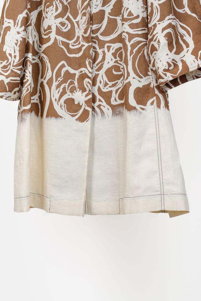 Annette Gortz 2021 Brown Linen Floral Duster Coat