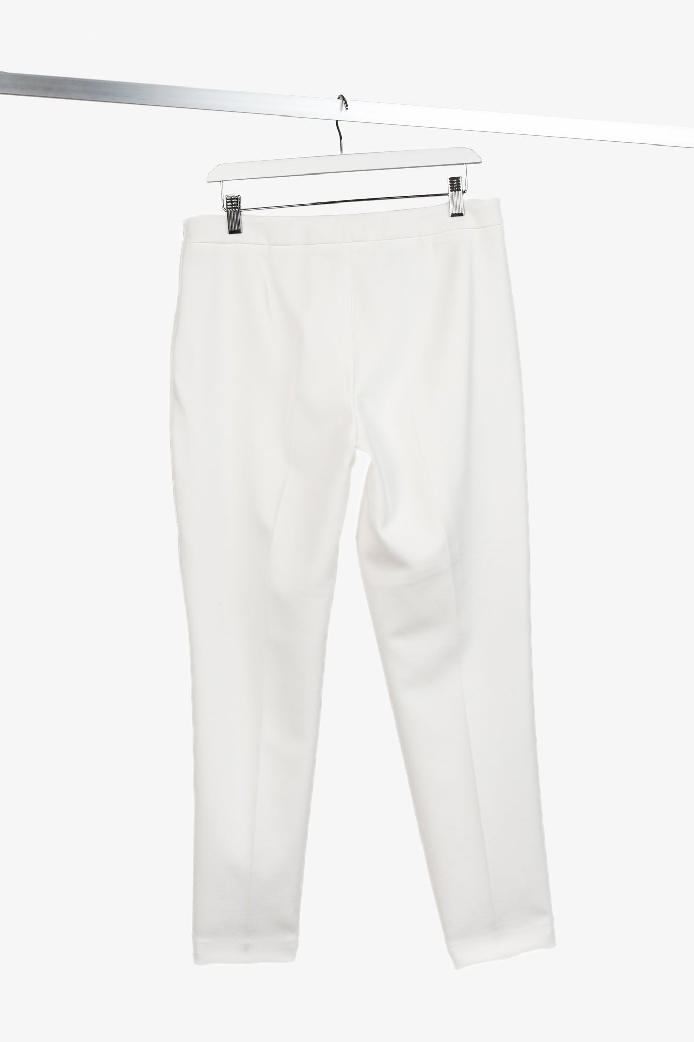 Boss Tiluna Side Zip 2 White Front Centre Crease Suit Trouser Pant