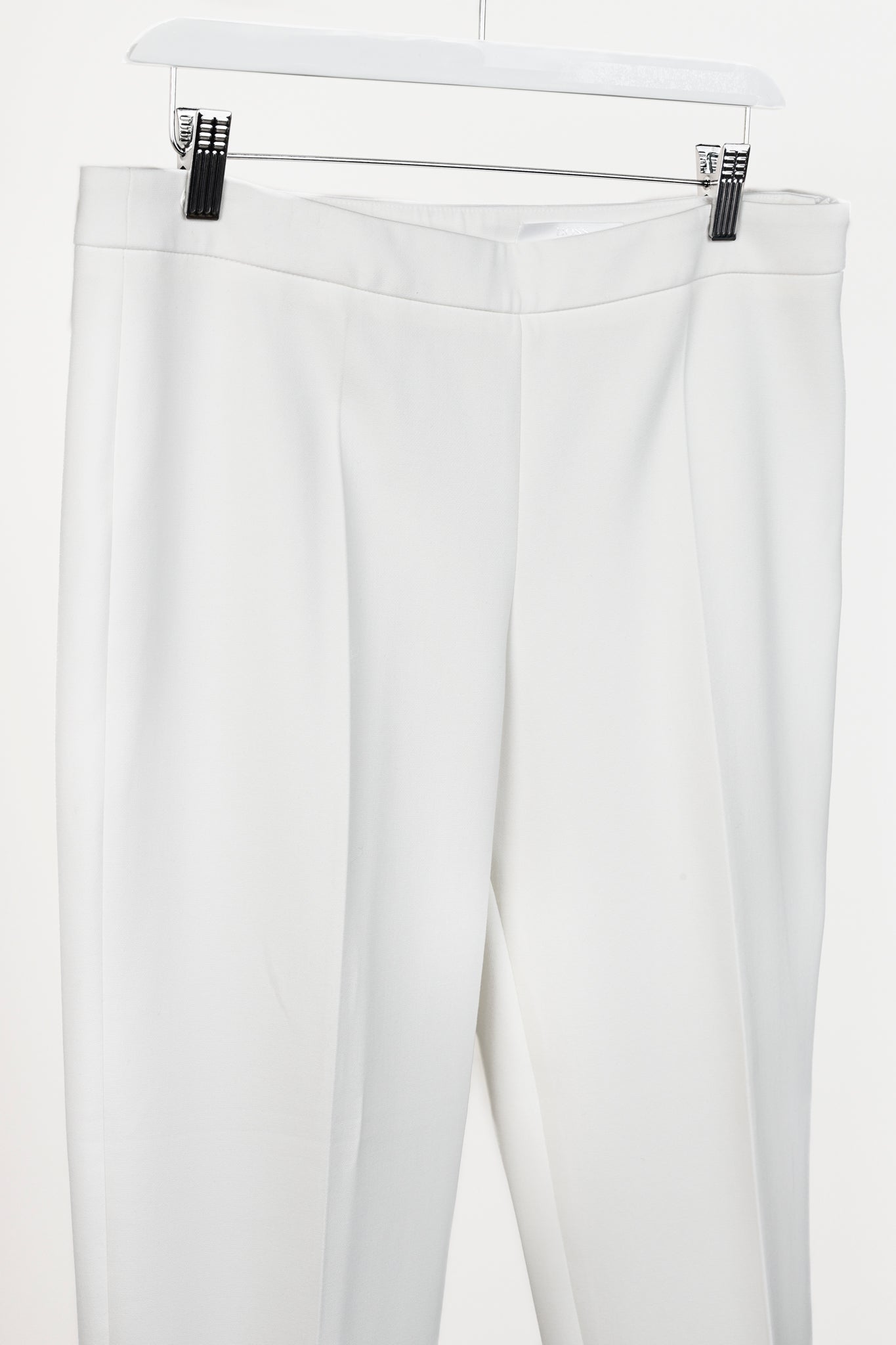Boss Tiluna Side Zip 2 White Front Centre Crease Suit Trouser Pant