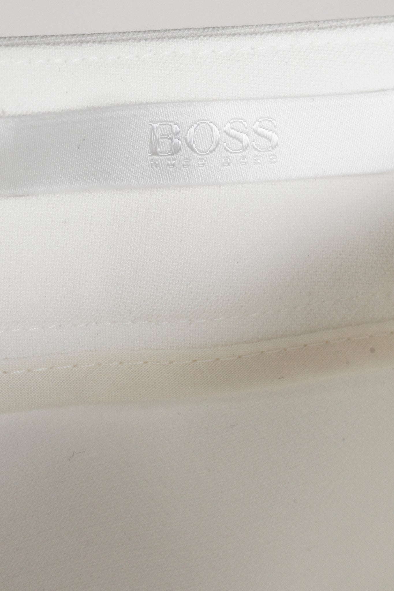 Boss Tiluna Side Zip 2 White Front Centre Crease Suit Trouser Pant