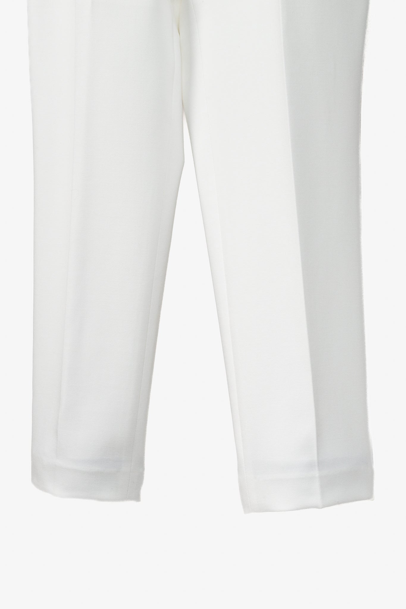 Boss Tiluna Side Zip 2 White Front Centre Crease Suit Trouser Pant