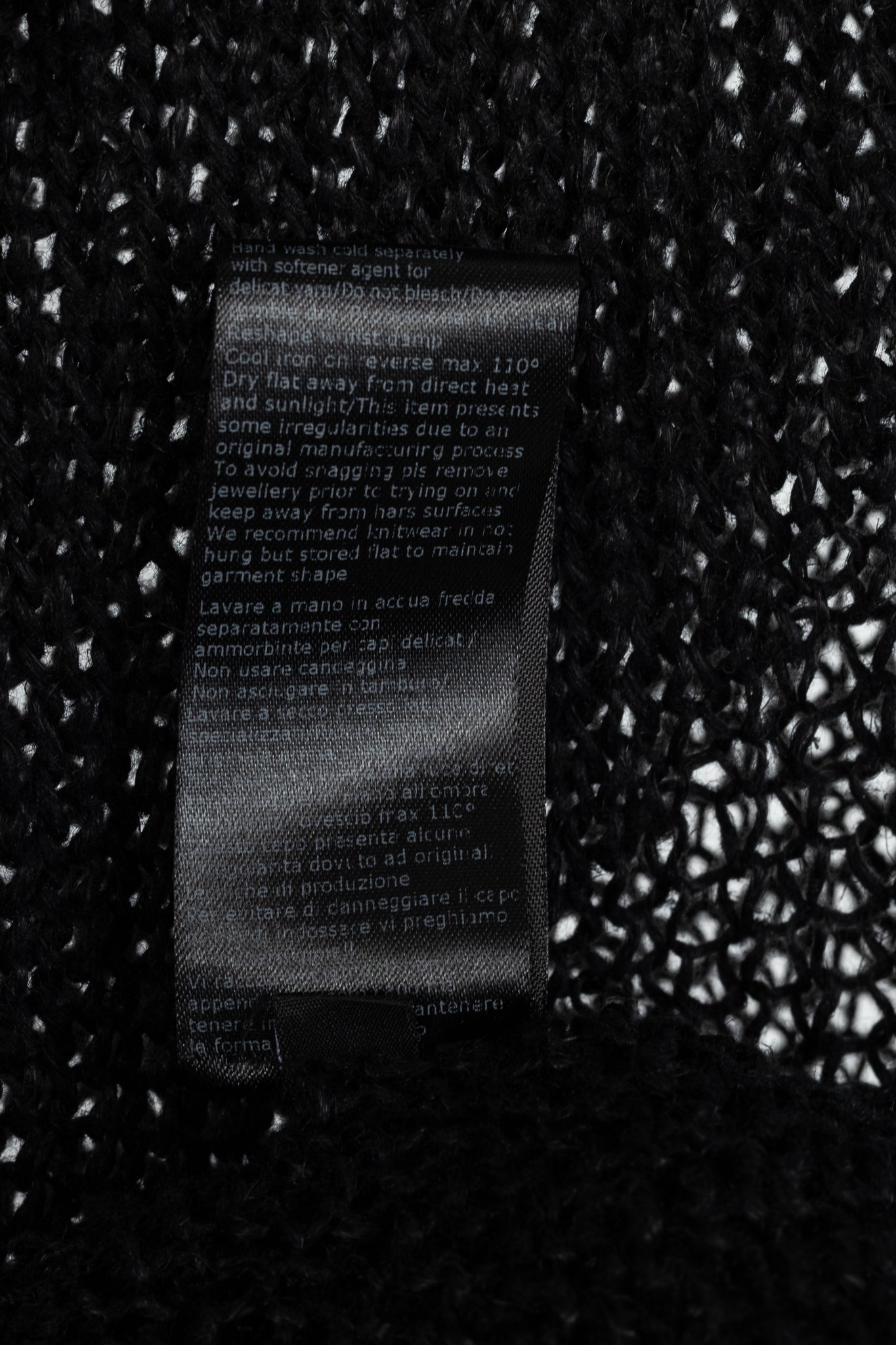 Isabel Benenato SS12 Black Linen Cowl Sweater