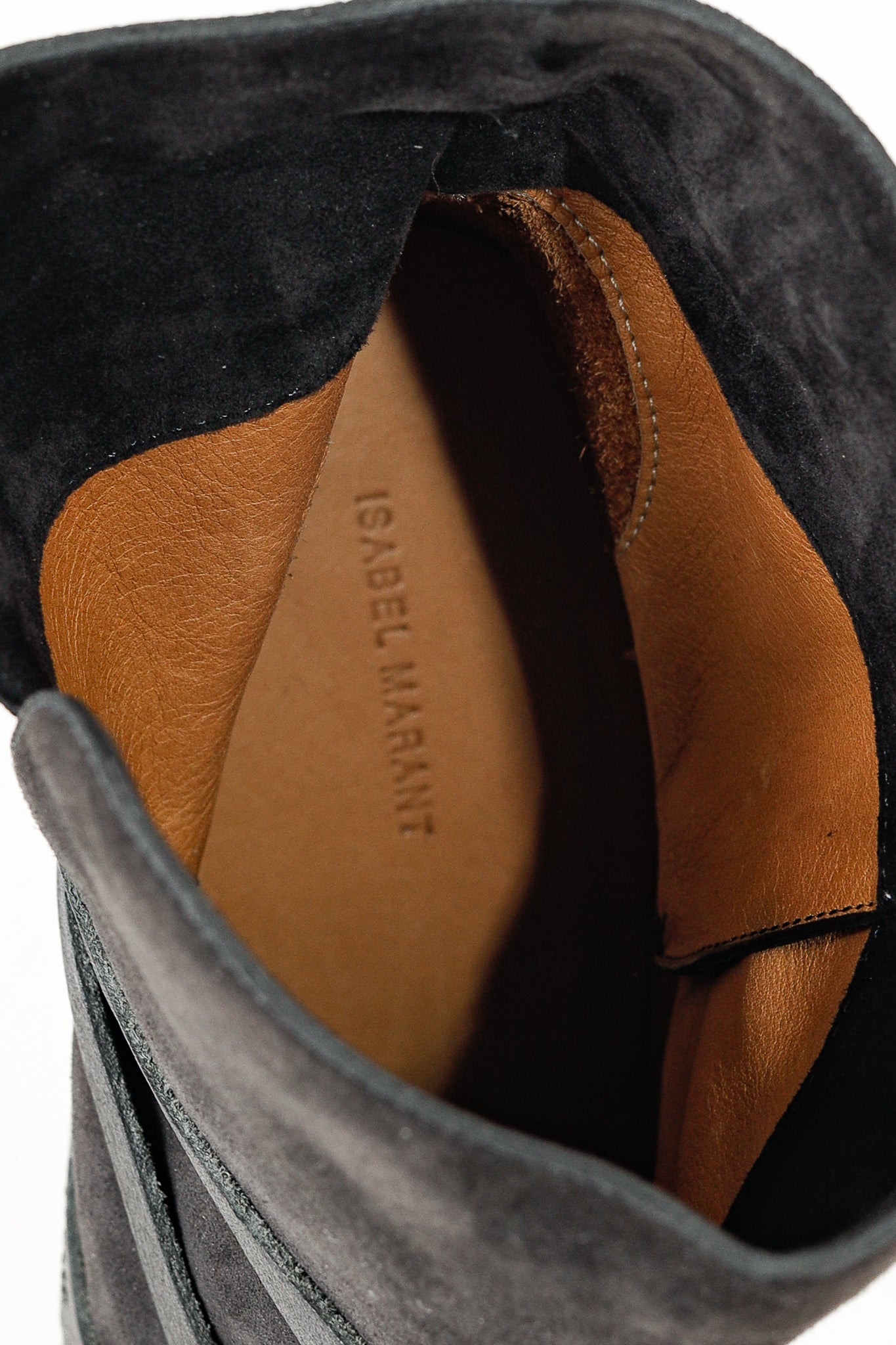 Isabel Marant Nerys Faded Black Velvet Suede Tassel Ankle Boots