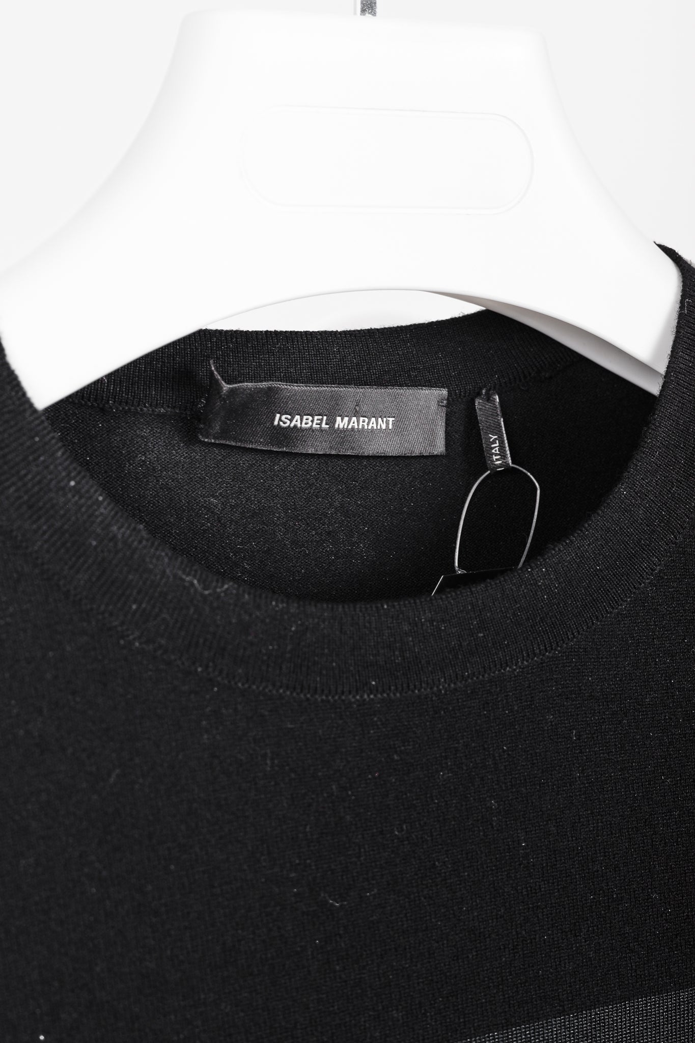 Isabel Marant Black & Midnight Colourblocked Wool-Blend Sweater