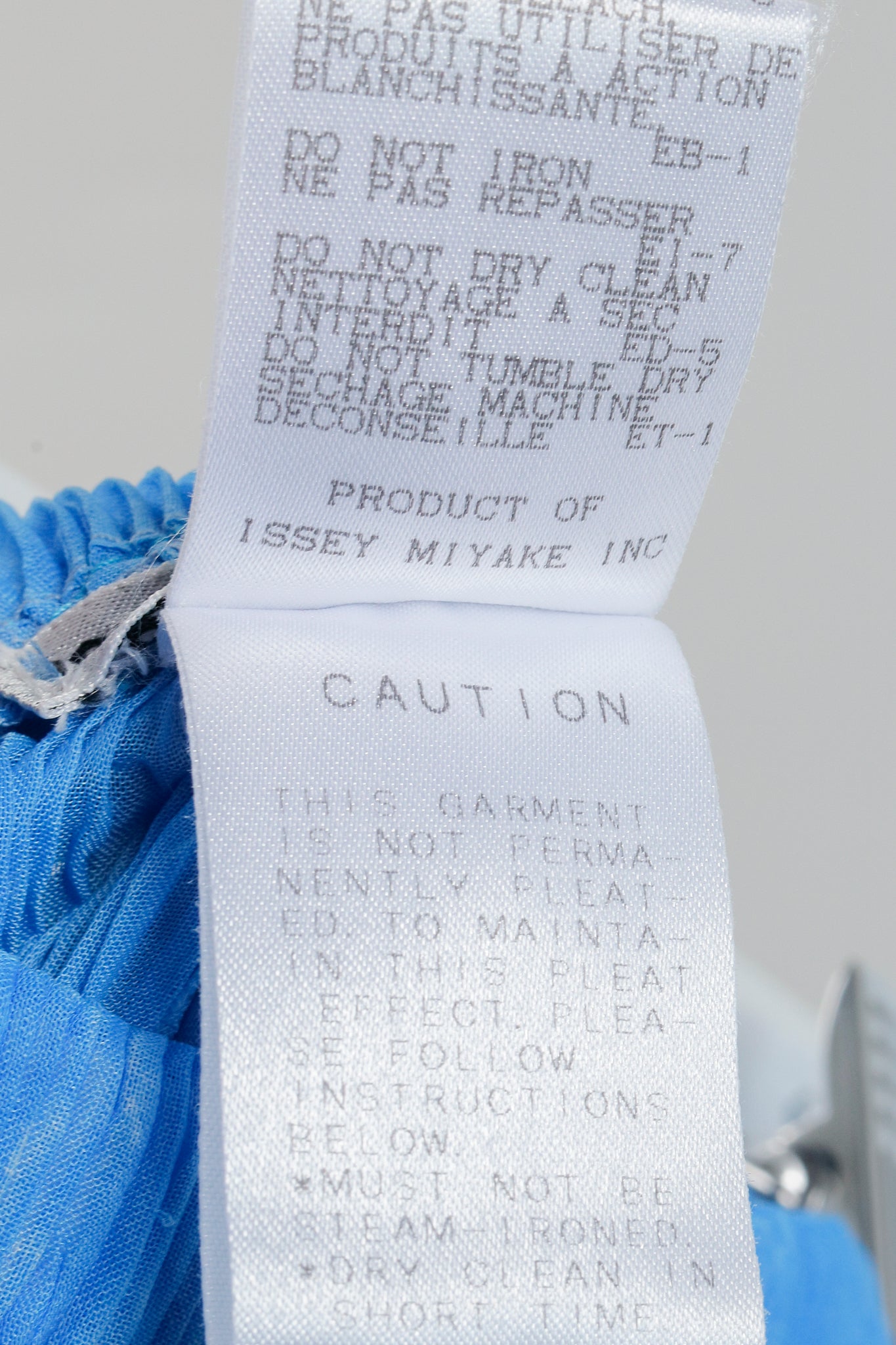 Issey Miyake Blue Crinkle Skirt