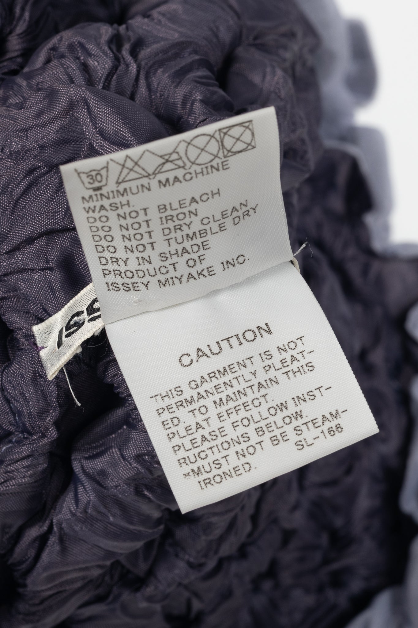 Issey Miyake Archival Purple Organza Cropped Popcorn Jacket with Attached Scarf