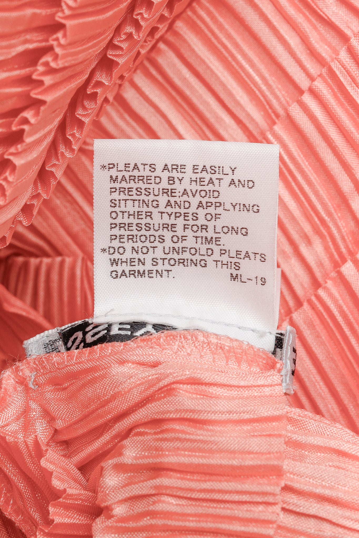 Issey Miyake Archival 1990s Pink Diagonal Pleats Blouse