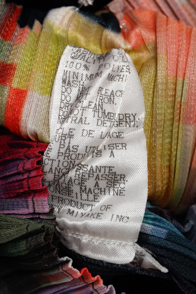 Pleats Please Issey Miyake Archival Pixelated Multicolour Flower Dress