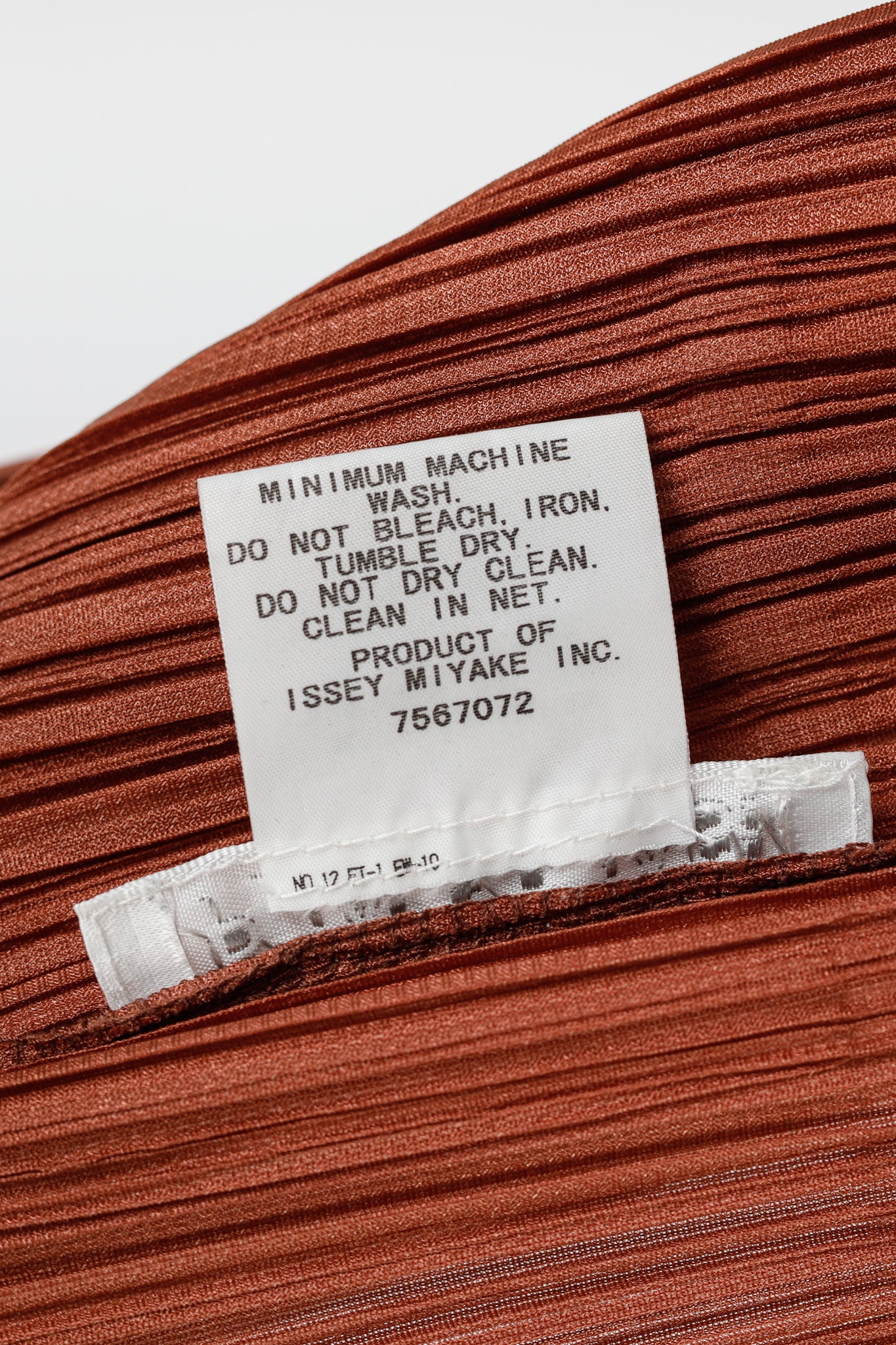 Pleats Please Issey Miyake Terracotta Open-Front Cardigan