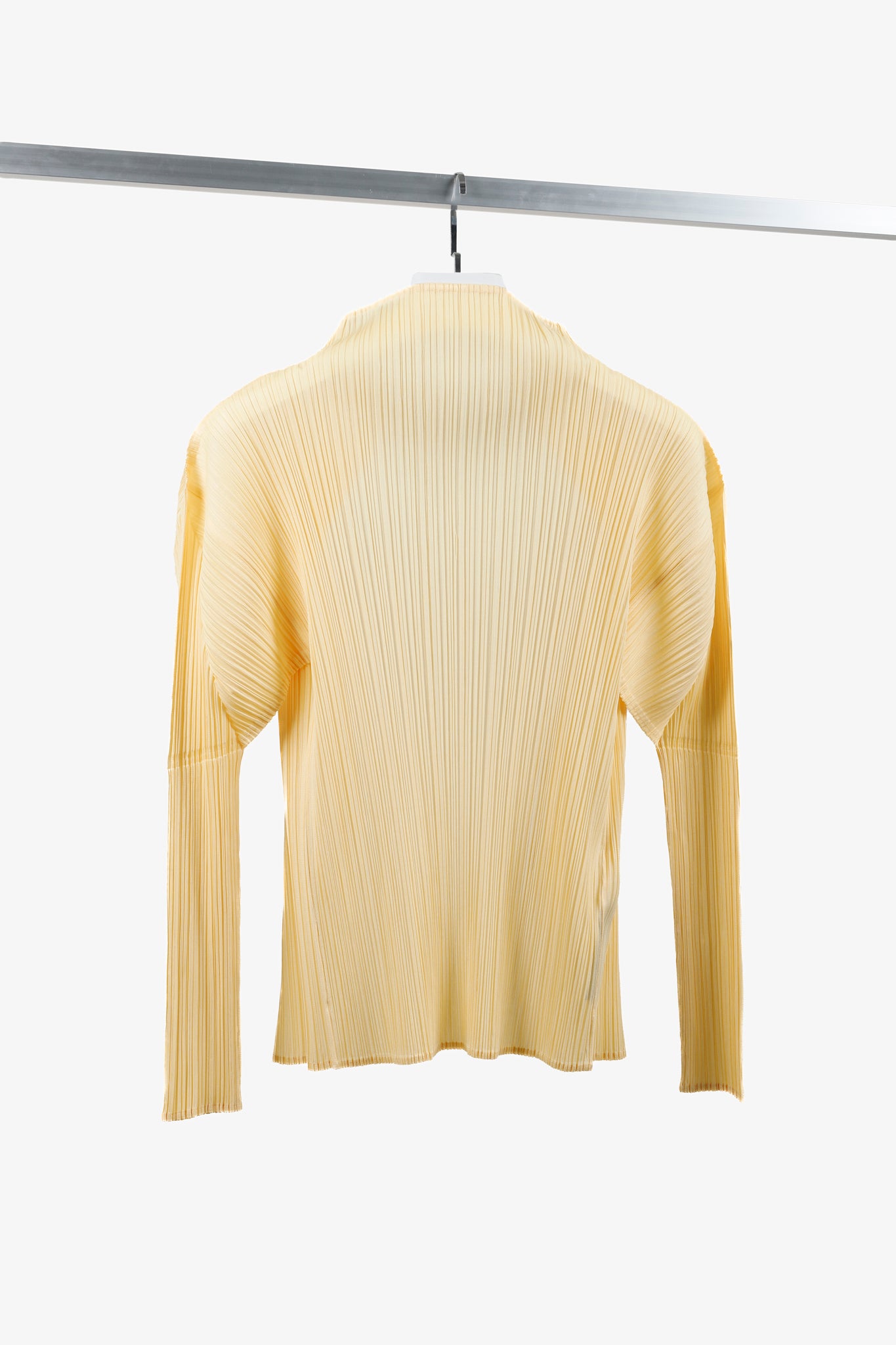 Pleats Please Issey Miyake Light Creamsicle Cardigan
