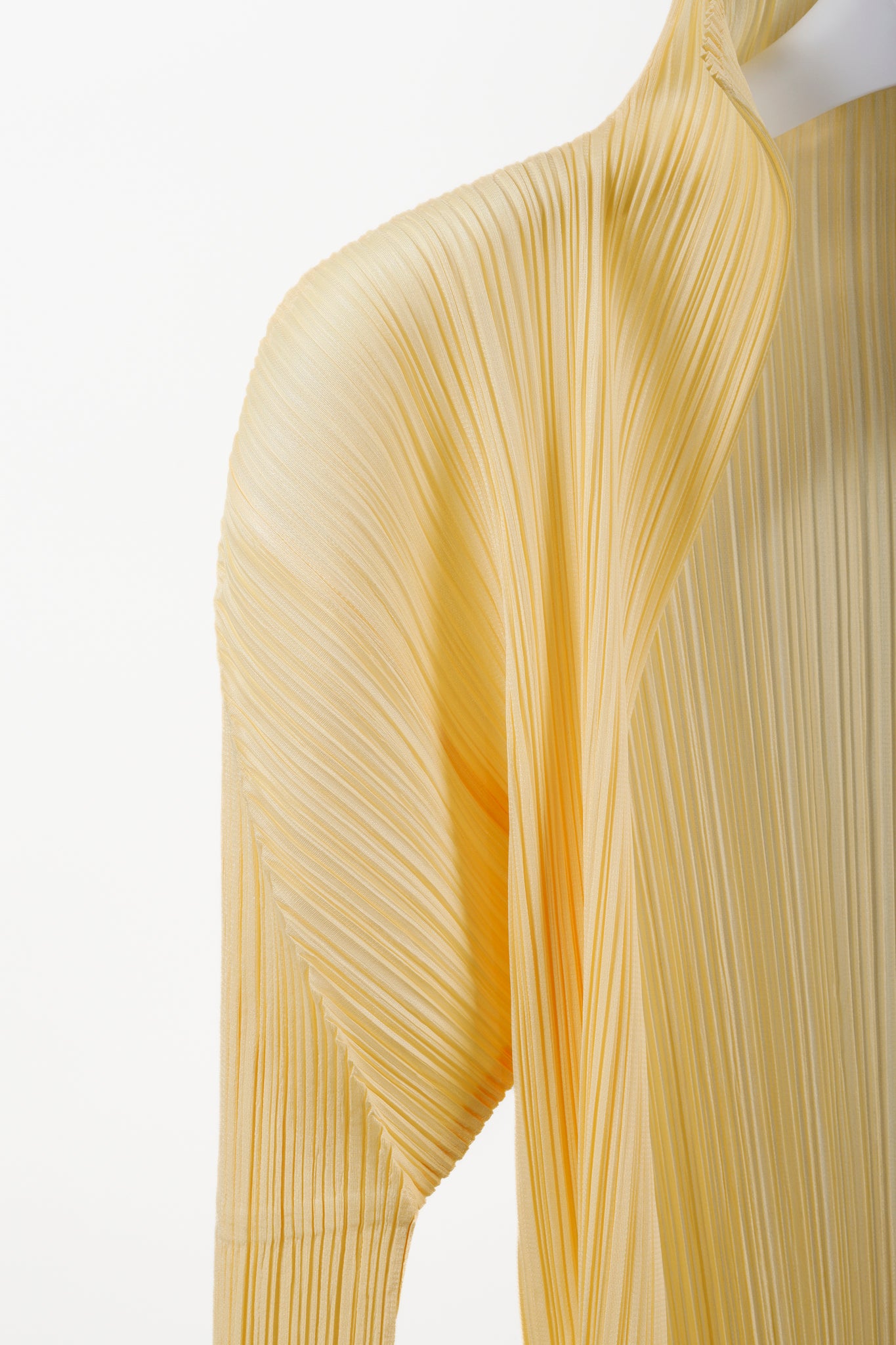Pleats Please Issey Miyake Light Creamsicle Cardigan