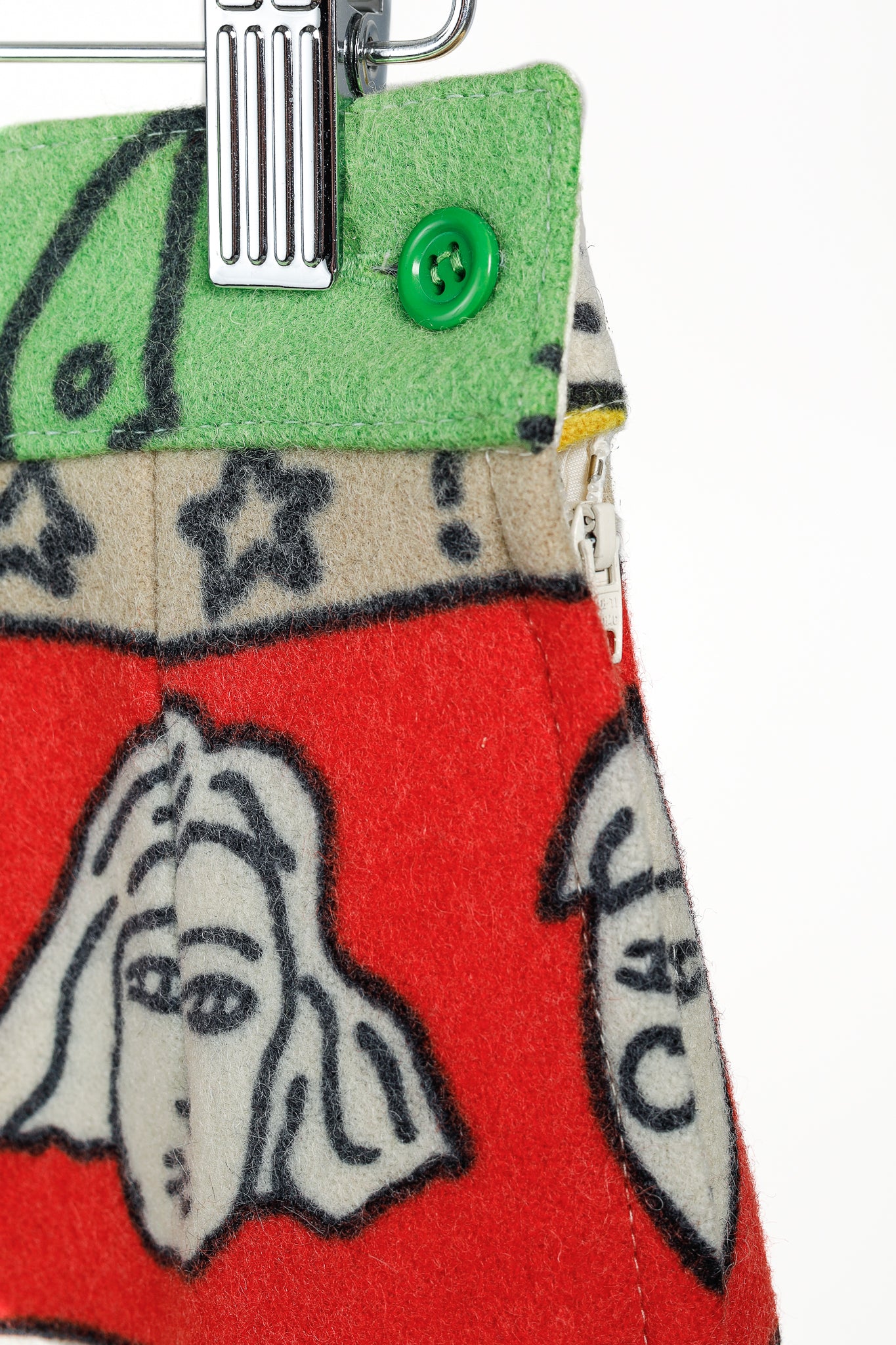 Jean Charles de Castelbajac Colourful Illustrations Wool Skirt