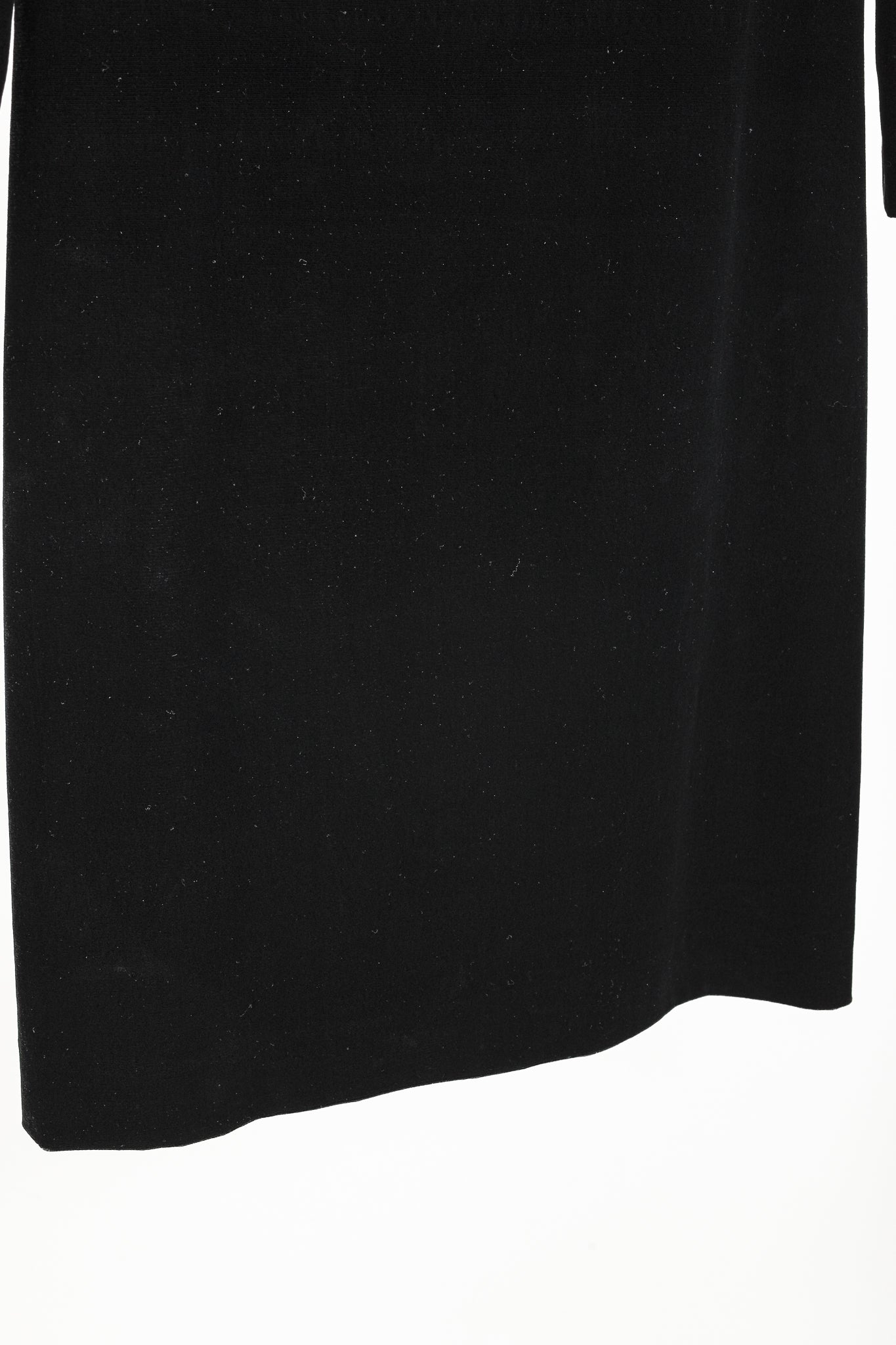 Jean Paul Gaultier Black Velvet Sheer-Sleeve Midi Dress