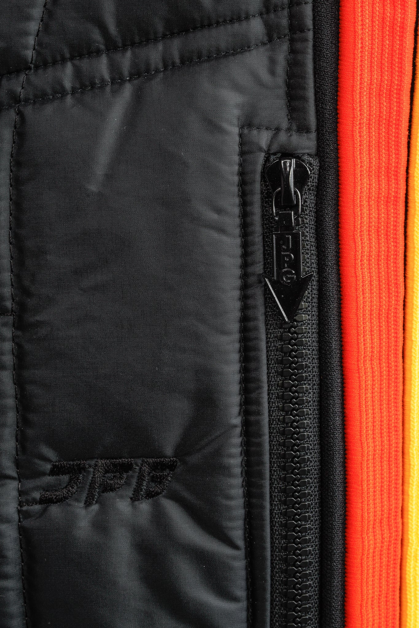 JPG by Gaultier Black Quilted Side-Stripe Zip Vest