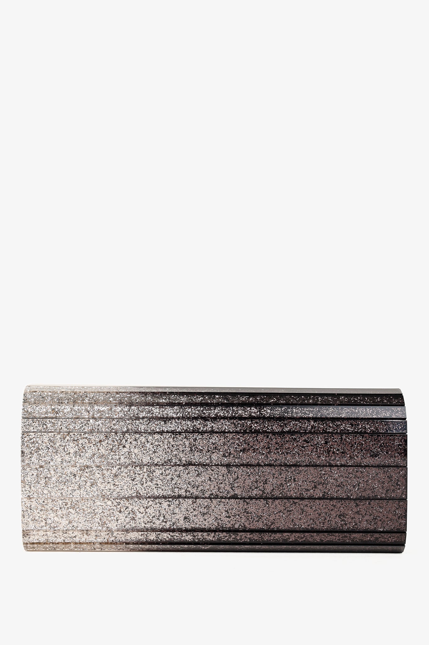 Jimmy Choo Sweetie Glitter Lucite Clutch in Black Champagne